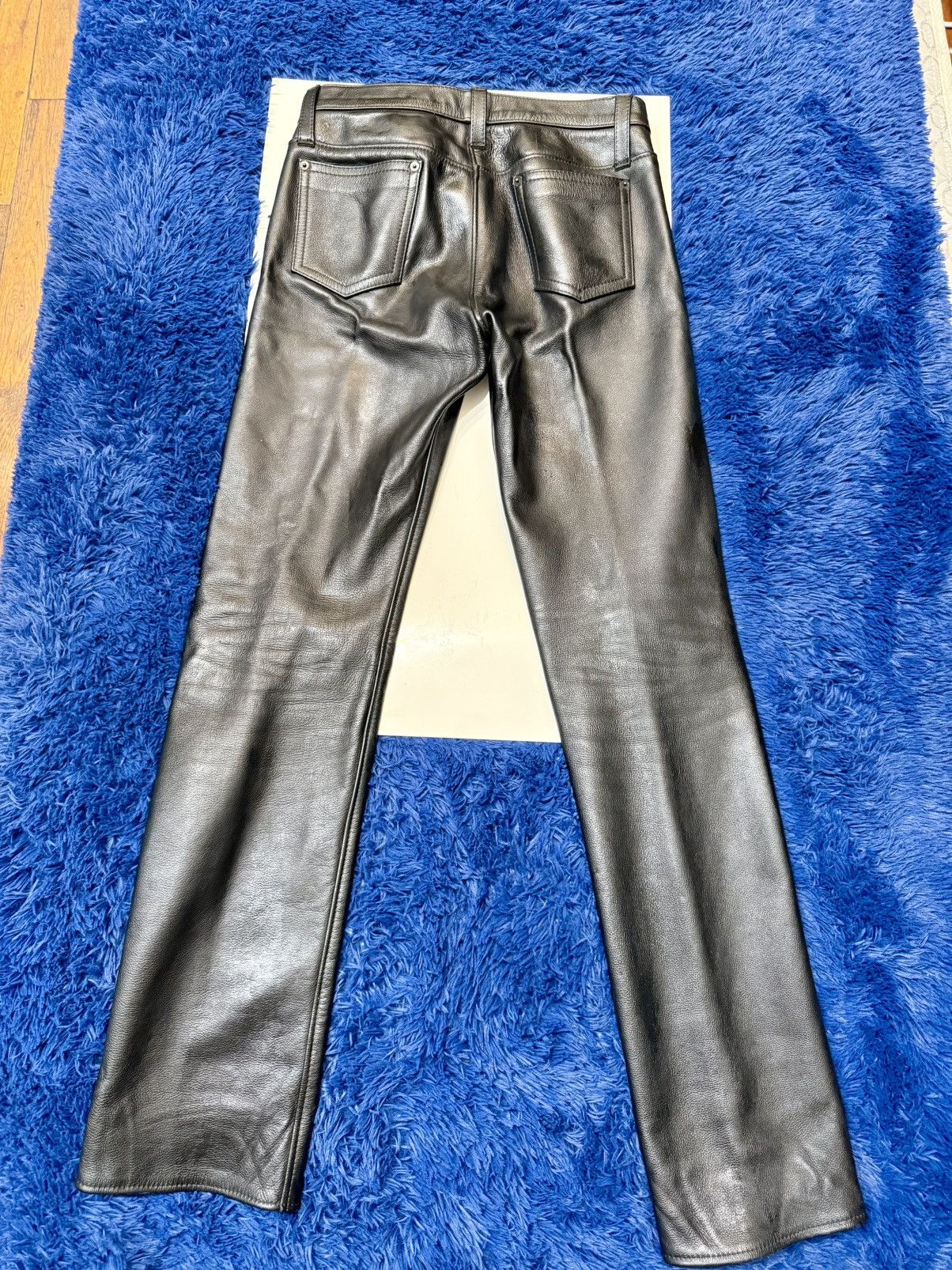 Other RARE ICONIC The Leather Man NYC Black Cowhide Leather Pants Size US 33 - 7 Thumbnail