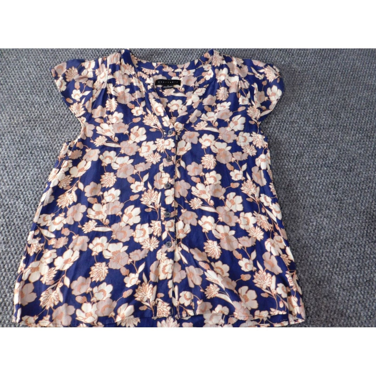 Sanctuary Sanctuary Blouse Sleeveless Collared Cotton? No, Rayon Floral Blue S Women Shirt Size S / US 4 / IT 40 - 2 Thumbnail