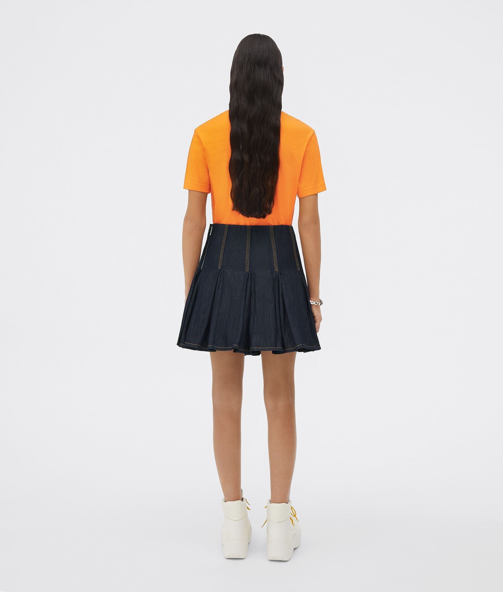 Bottega Veneta BOTTEGA VENETA sunrise orange double V neck t-shirt Large q Size M / US 6-8 / IT 42-44 - 3 Thumbnail