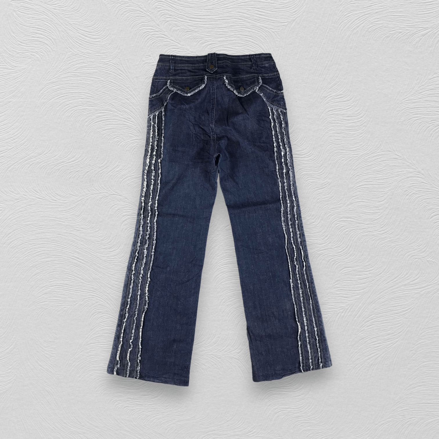 Hiroko Koshino Homme Hiroko Bis Jeans Blue Flare Denim KJ1349 Size US 29 - 2 Thumbnail