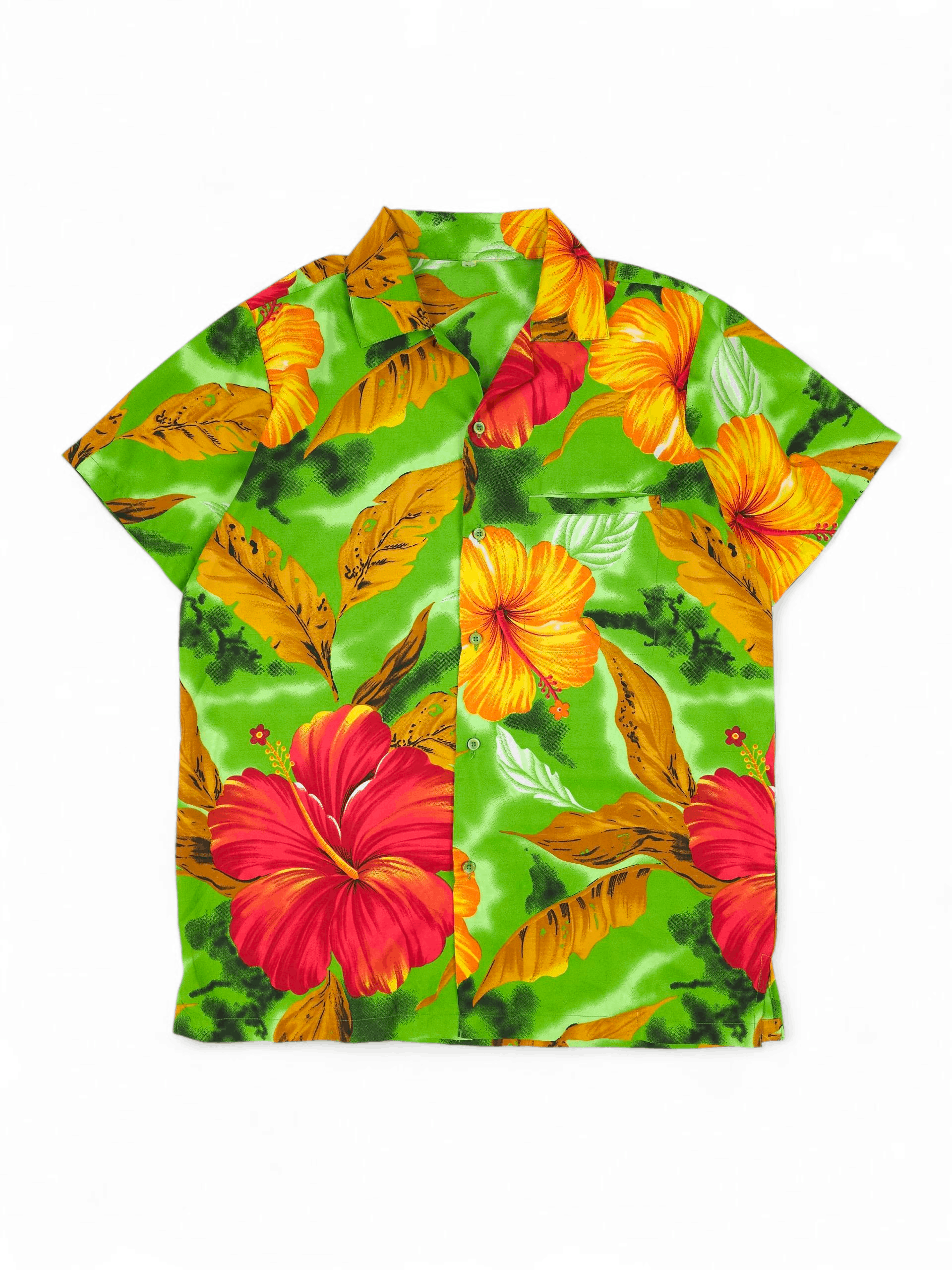 Vintage 💎 Crazy Vintage 90's Floral Hawaiian Short Sleeve Shirt Size US M / EU 48-50 / 2 - 1 Thumbnail