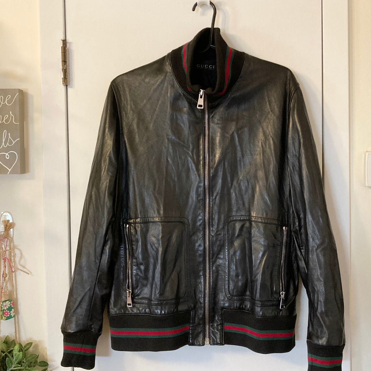 Gucci GUCCI Black Lamb Leather Bomber Jacket MEN Size 58 Size US XXL / EU 58 / 5 - 1 Preview