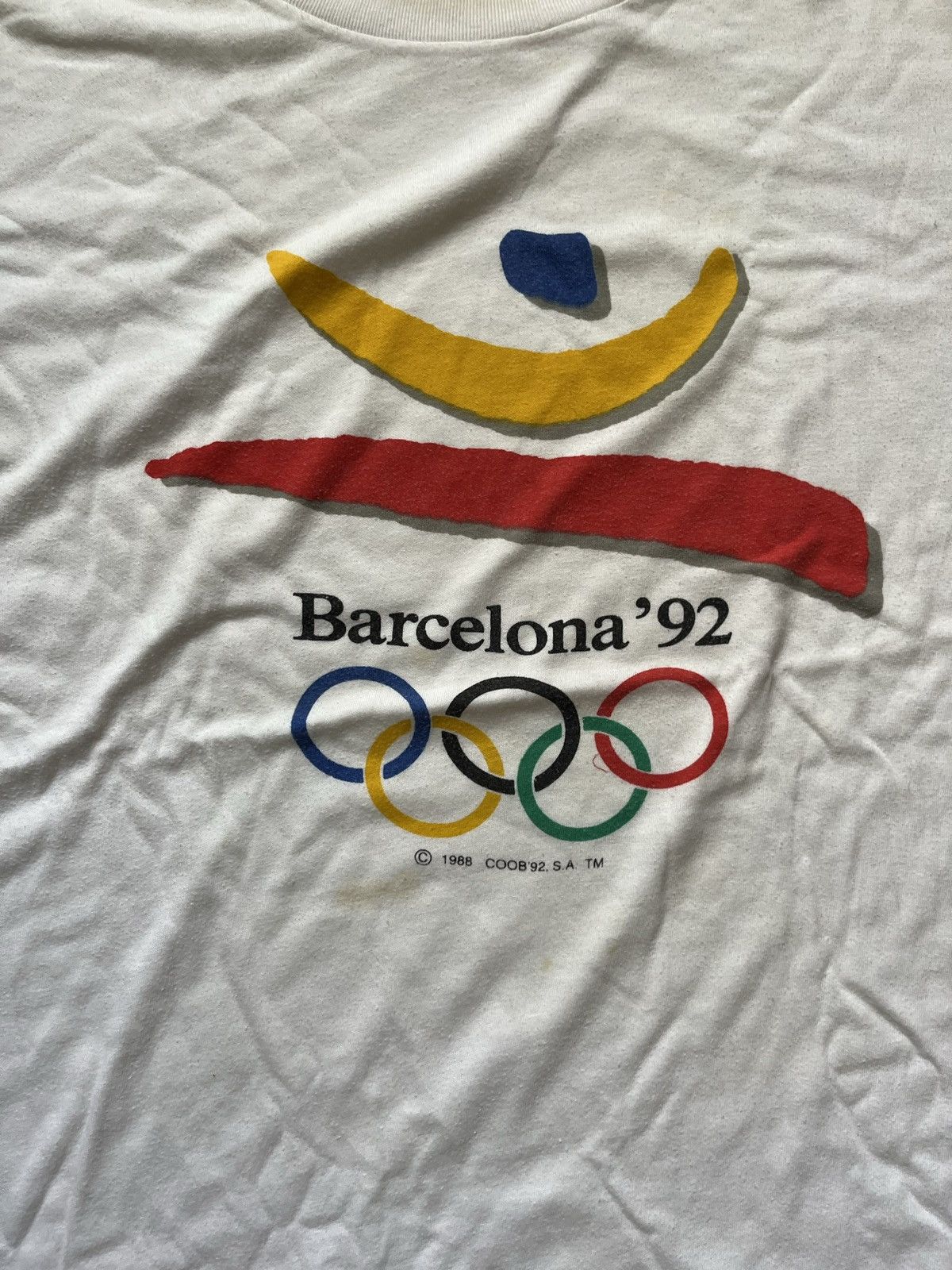 Vintage Vintage Barcelona 92 Olympic Games Logo Tee Size US XXL / EU 58 / 5 - 2 Thumbnail