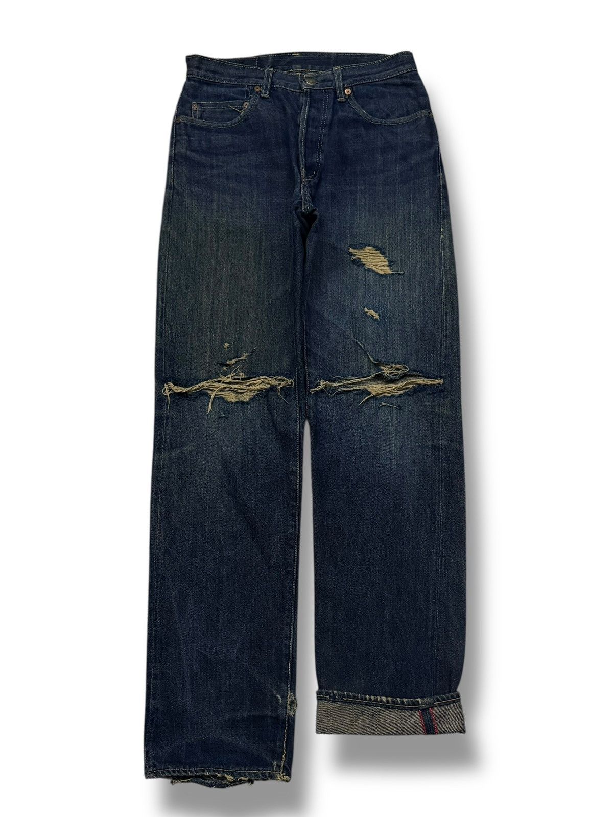 Blue Blue Japan Vintage Blue Blue Japan Selvedge Denim Jeans | W29 Size US 29 - 2 Thumbnail