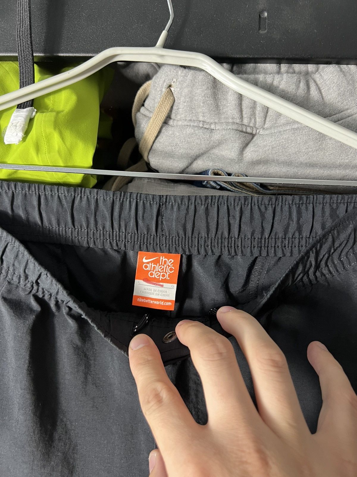 Nike 📌 Y2K Nike Utility Track Cargo Pants Vintage Black Techwear Size US 34 / EU 50 - 6 Thumbnail