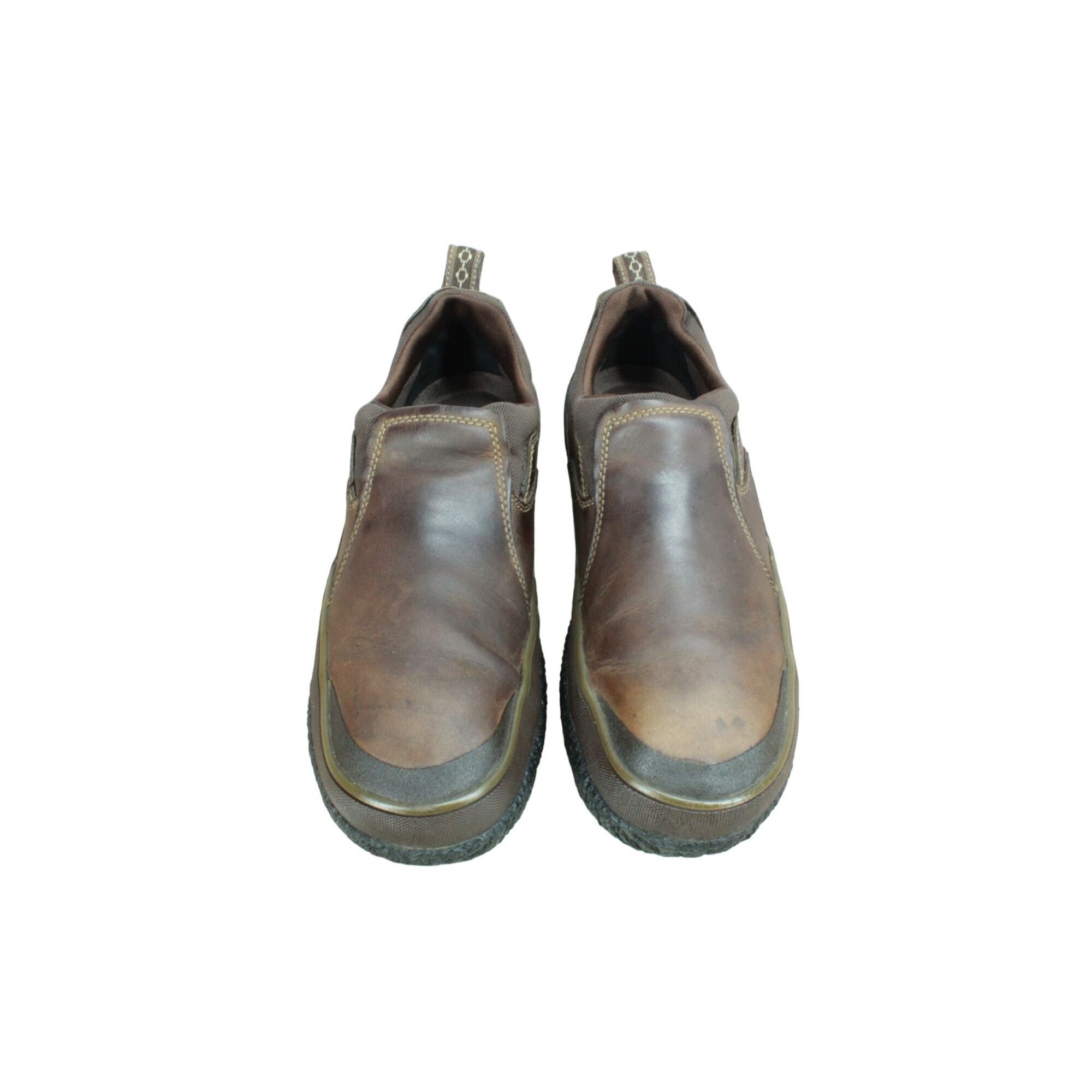 L.L. Bean LL Bean Mens Brown Leather Traverse Slip-on Trail Shoes Size US 11 / EU 44 - 4 Thumbnail