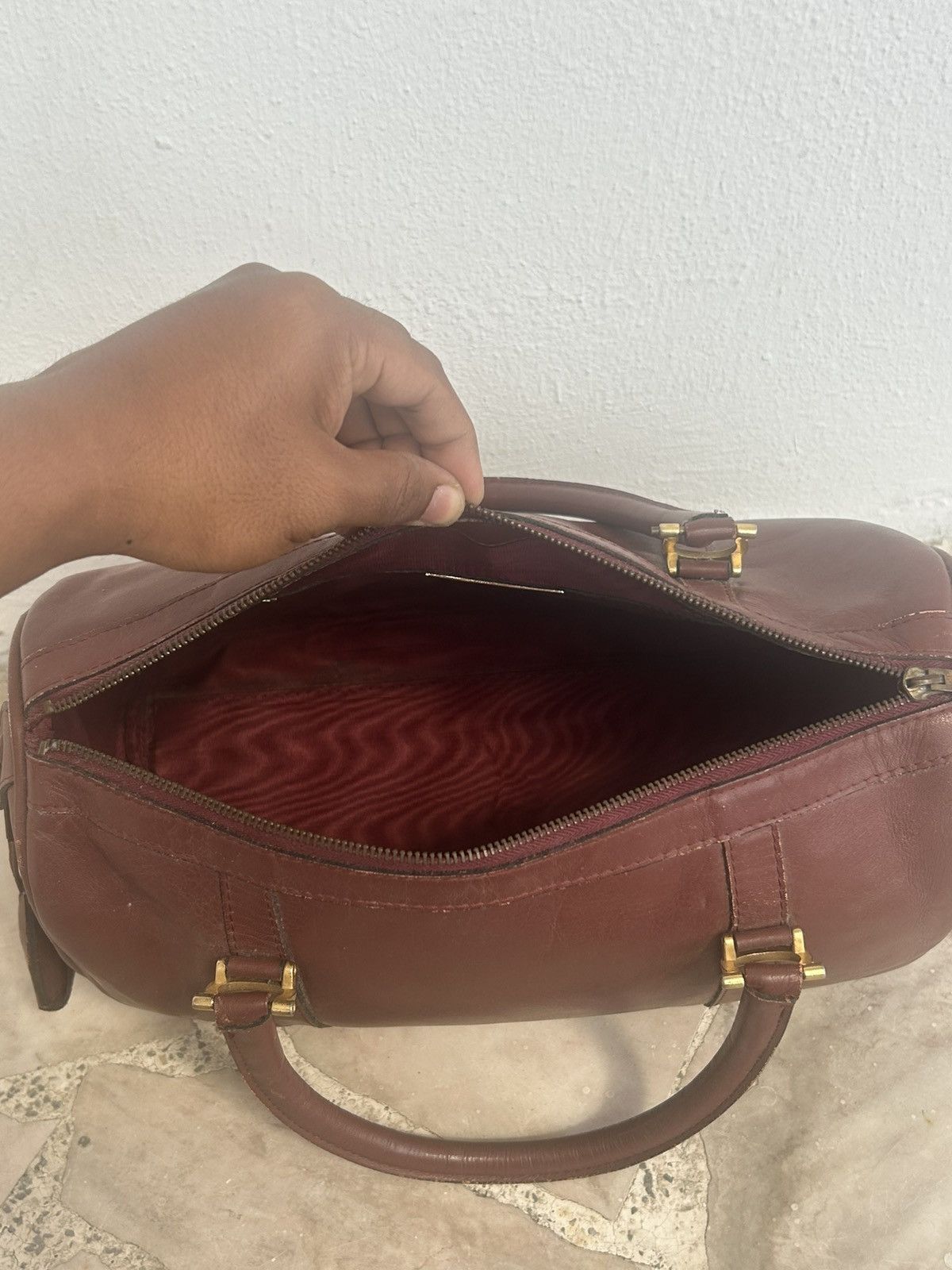 Cartier Wine Red Duffel Bag Vintage Cartier Size ONE SIZE - 13 Thumbnail