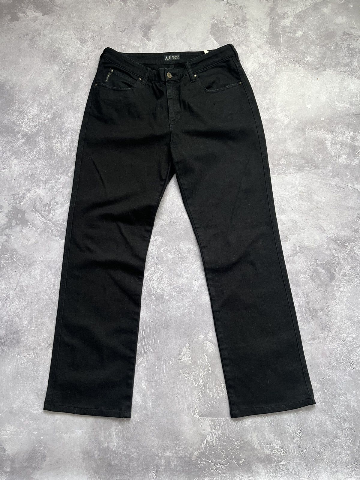 Armani Vintage Armani Jeans Metal Logo AJ Black Pants Japanes Jeans Size US 32 / EU 48 - 3 Thumbnail