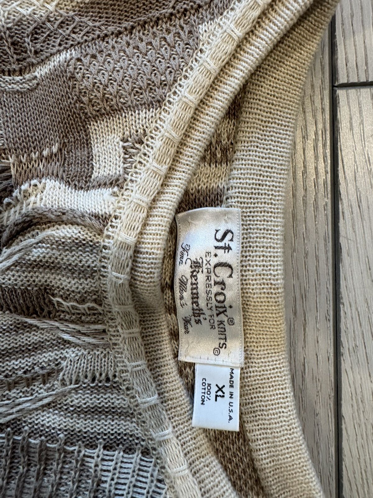 Coogi Vintage Tan and White Coogi Knit Size US XL / EU 56 / 4 - 2 Thumbnail