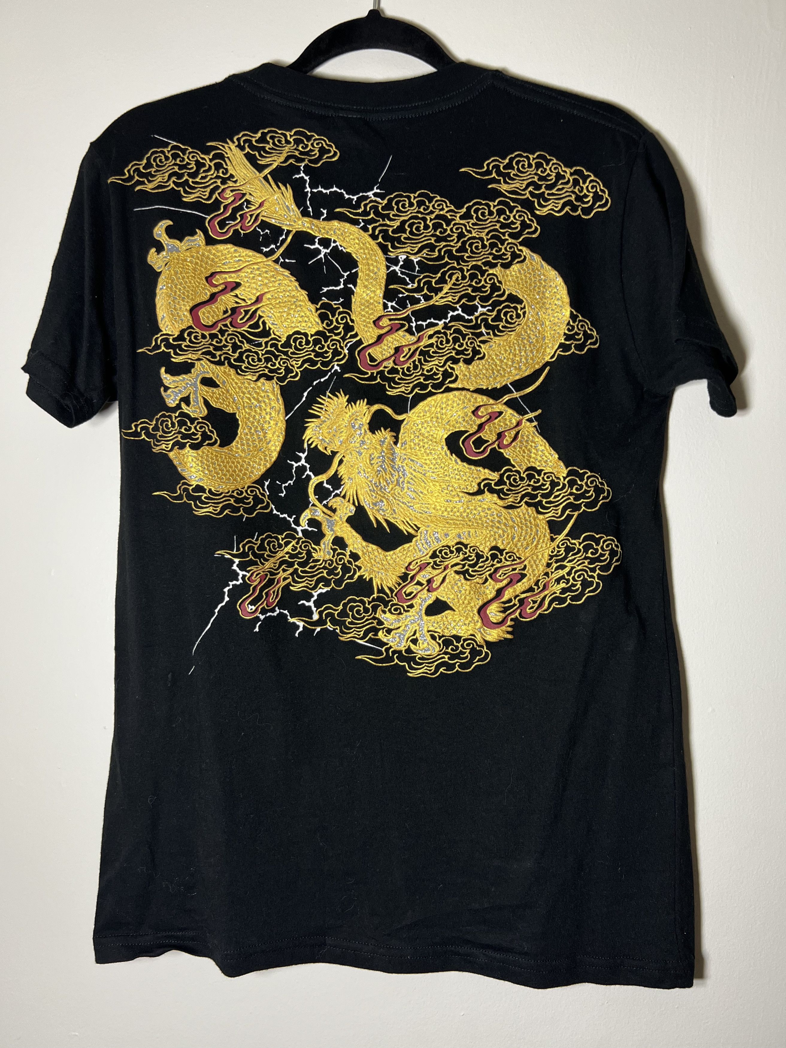Band Tees × Vintage Double Sided Golden Dragon Crewneck T-Shirt Size US XXL / EU 58 / 5 - 5 Thumbnail