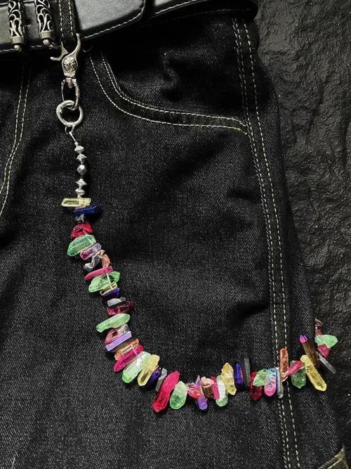 Jewelry Colored Ore Wallet Chain, Y2K Pants Chain Size ONE SIZE - 3 Thumbnail
