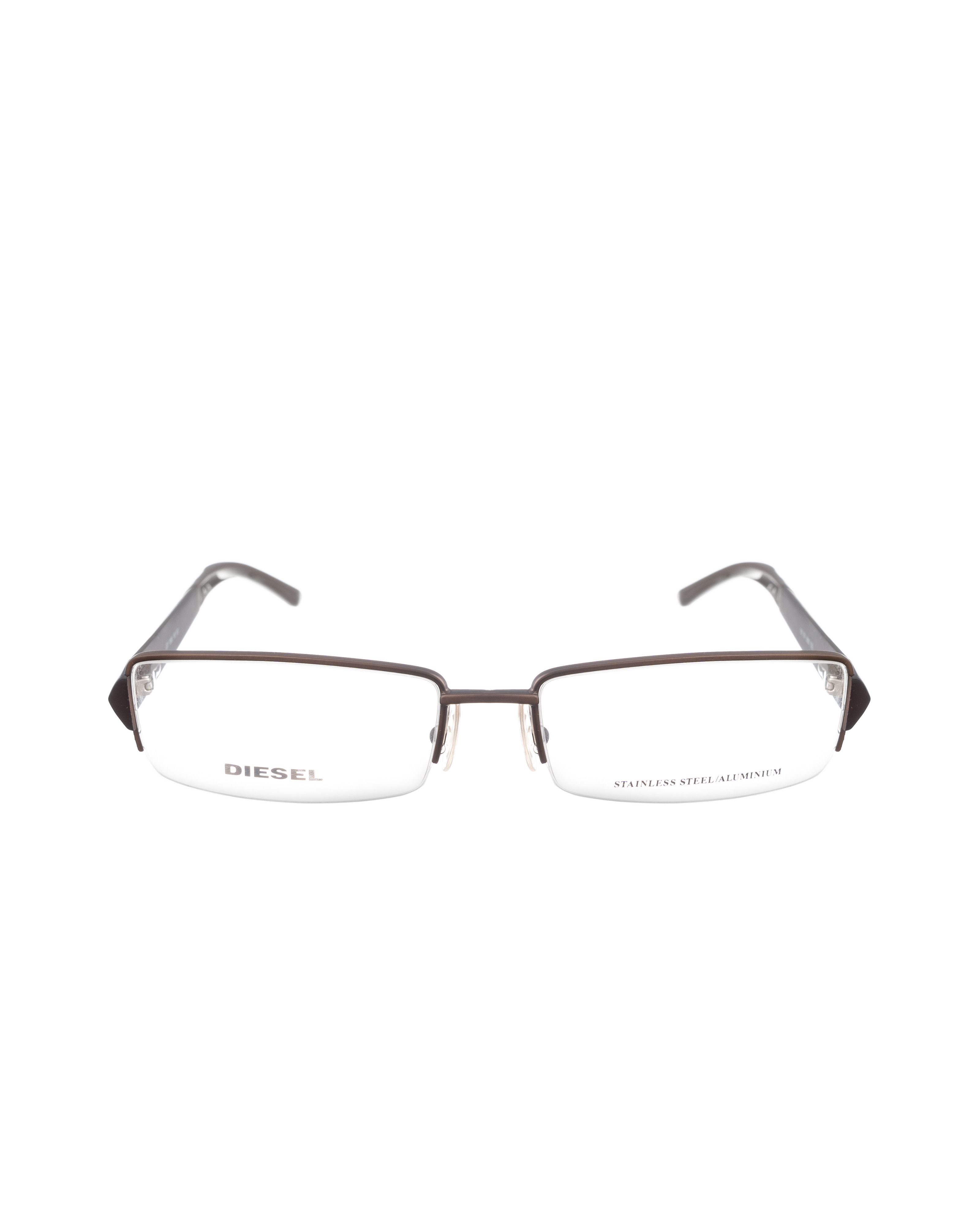 Diesel Diesel 90s Dark Brown Metallic Half Rim Glasses Size ONE SIZE - 3 Thumbnail