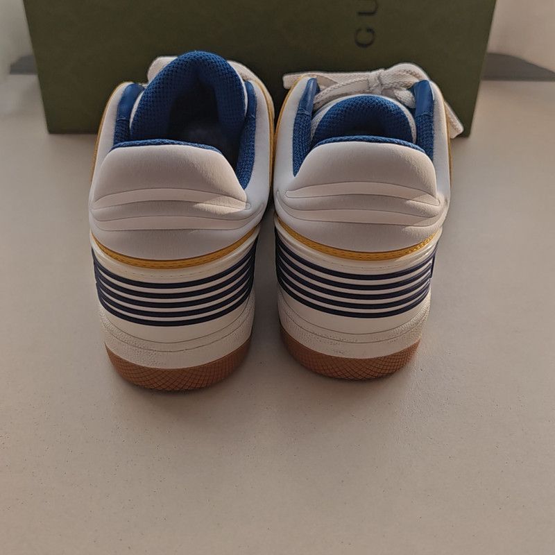 Gucci Gucci Retro Low-Top Fashion Sneakers in White and Gray - Size US 9 / EU 42 - 3 Thumbnail