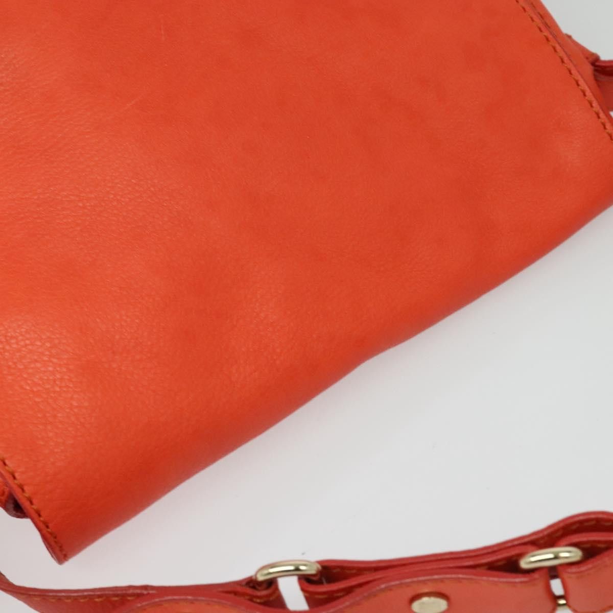 Celine CELINE Shoulder Bag Leather Orange Gold Size ONE SIZE - 6 Thumbnail