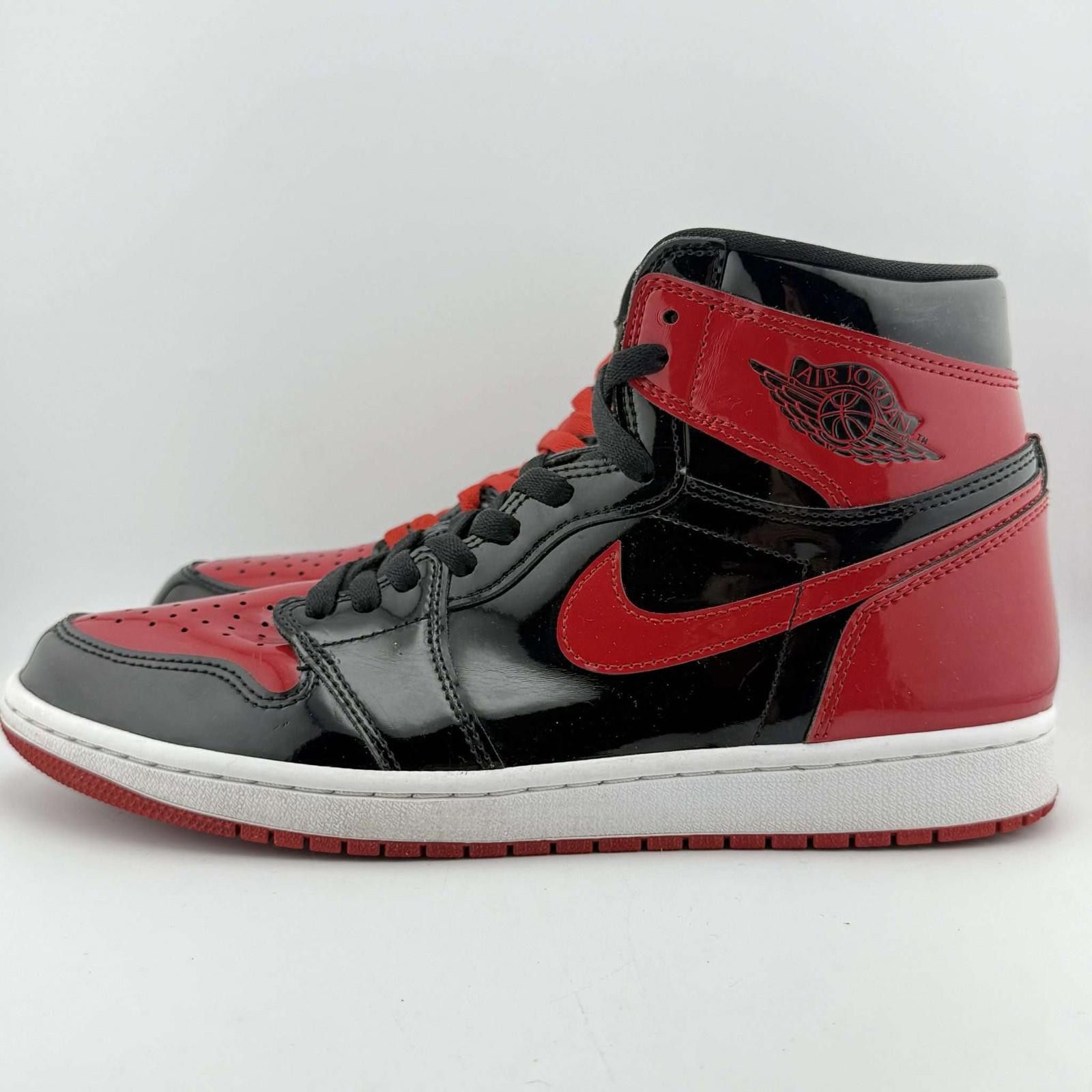 Nike Jordan 1 Patent Bred US 10 Used OG Box Size US 10 / EU 43 - 2 Thumbnail