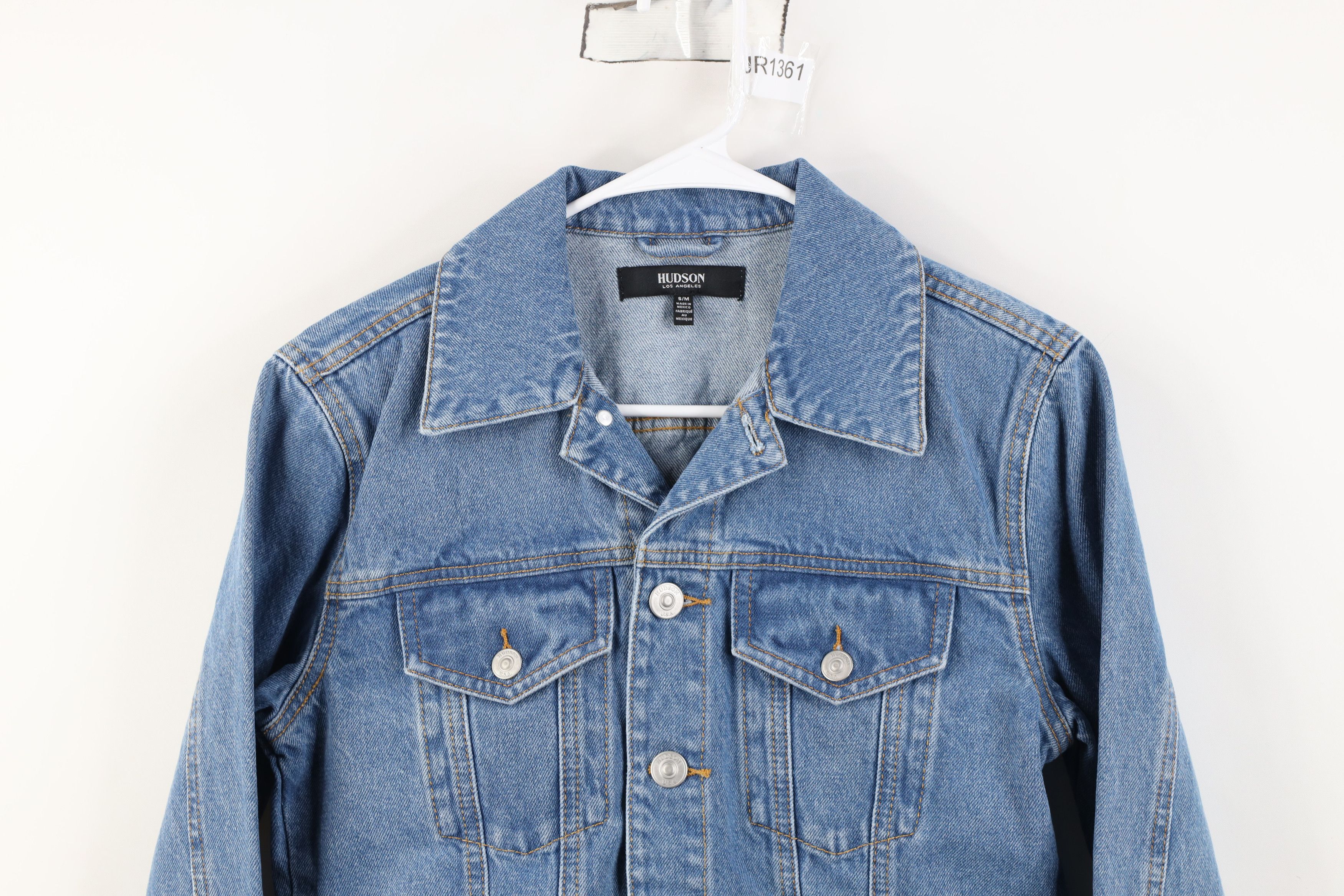 Vintage Hudson Jeans Faded Denim Jean Trucker Jacket Blue Size S / US 4 / IT 40 - 2 Thumbnail