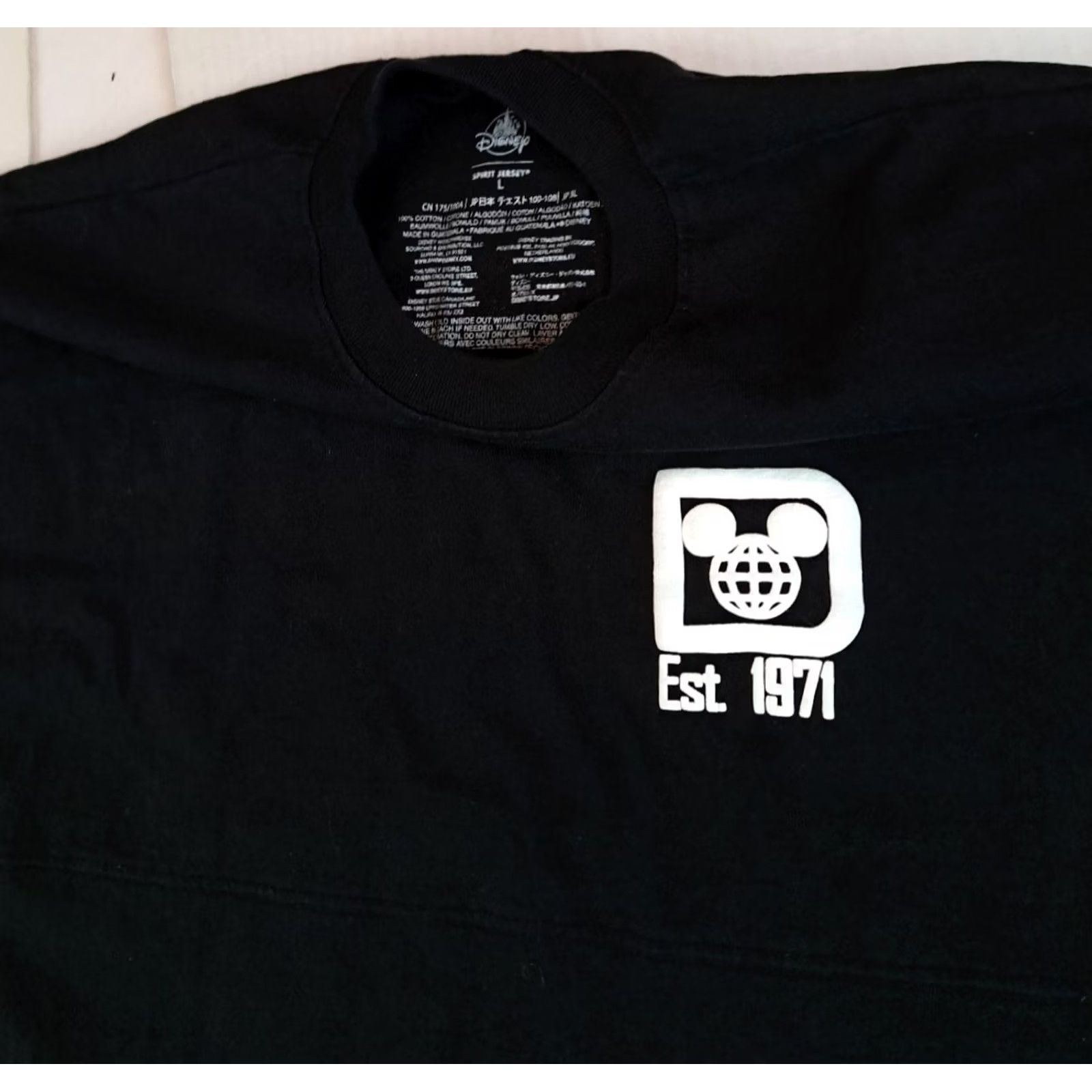 Disney VINTAGE Walt Disney World Spirit Jersey Shirt Long Sleeve Lg Black Jersey Size US L / EU 52-54 / 3 - 7 Thumbnail