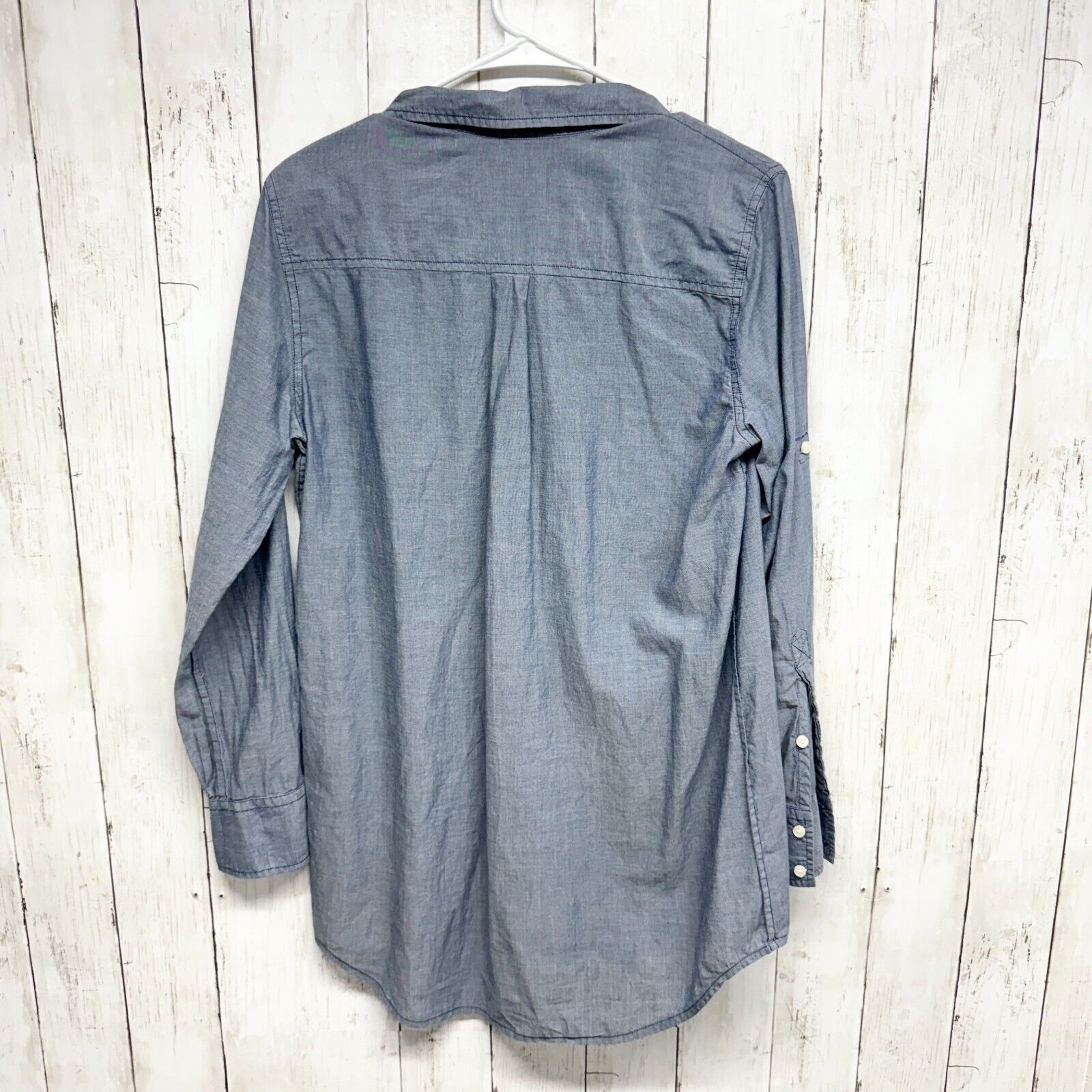 J.Crew J. Crew S Chambray Long Sleeves Light Denim Chambray Tunic Size S / US 4 / IT 40 - 3 Thumbnail