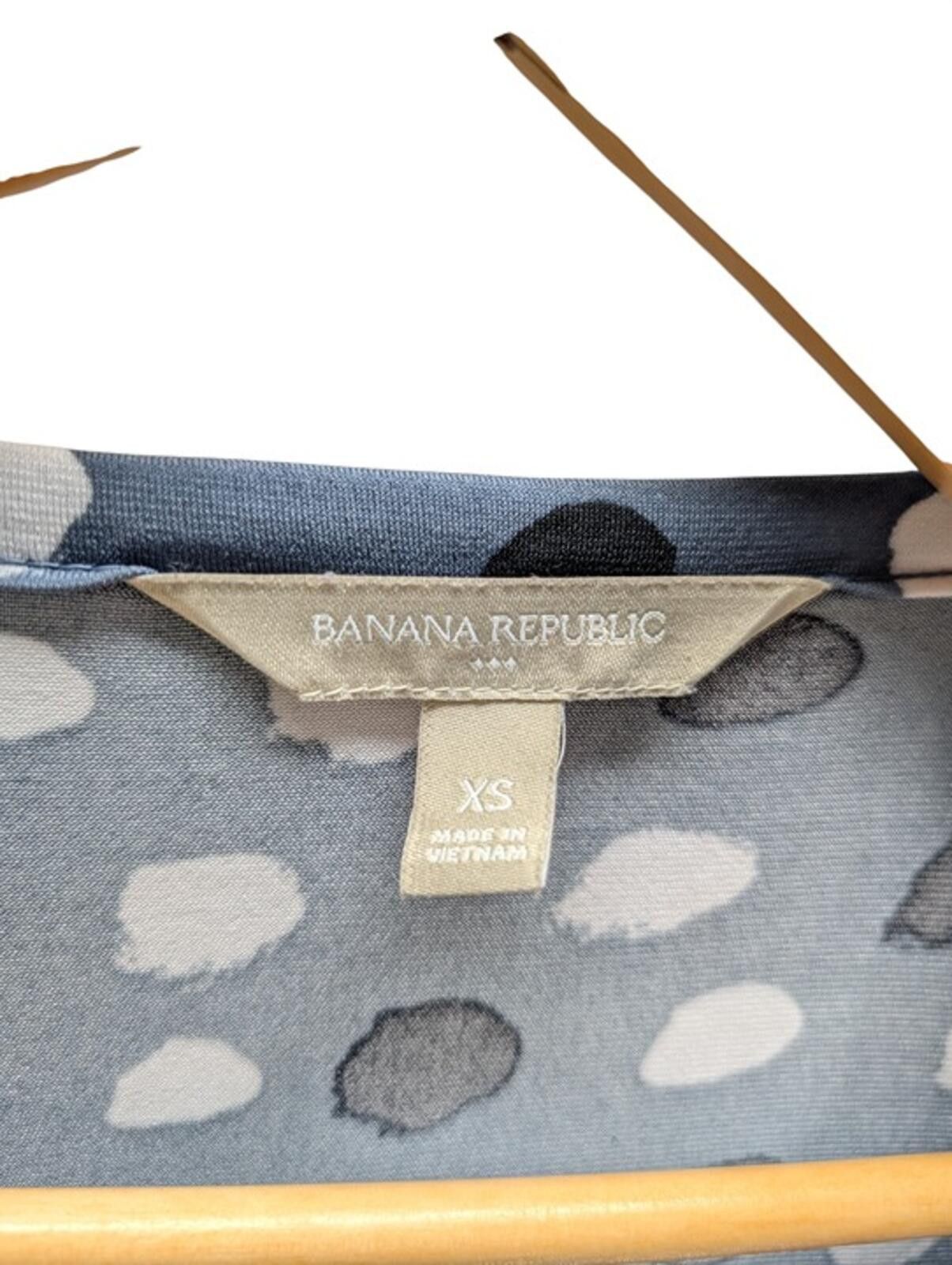 Banana Republic Banana Republic XS Blue Polka Dot Wrap Dress Tie Waist Wrap Size XS / US 0-2 / IT 36-38 - 4 Thumbnail