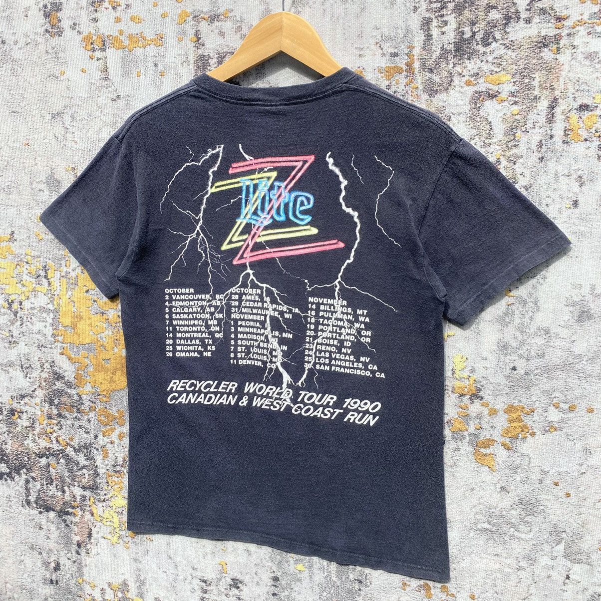 Band Tees × Vintage Vintage ZZ Top Recycler World Tour 1990 Shirt Distressed Size US S / EU 44-46 / 1 - 4 Thumbnail