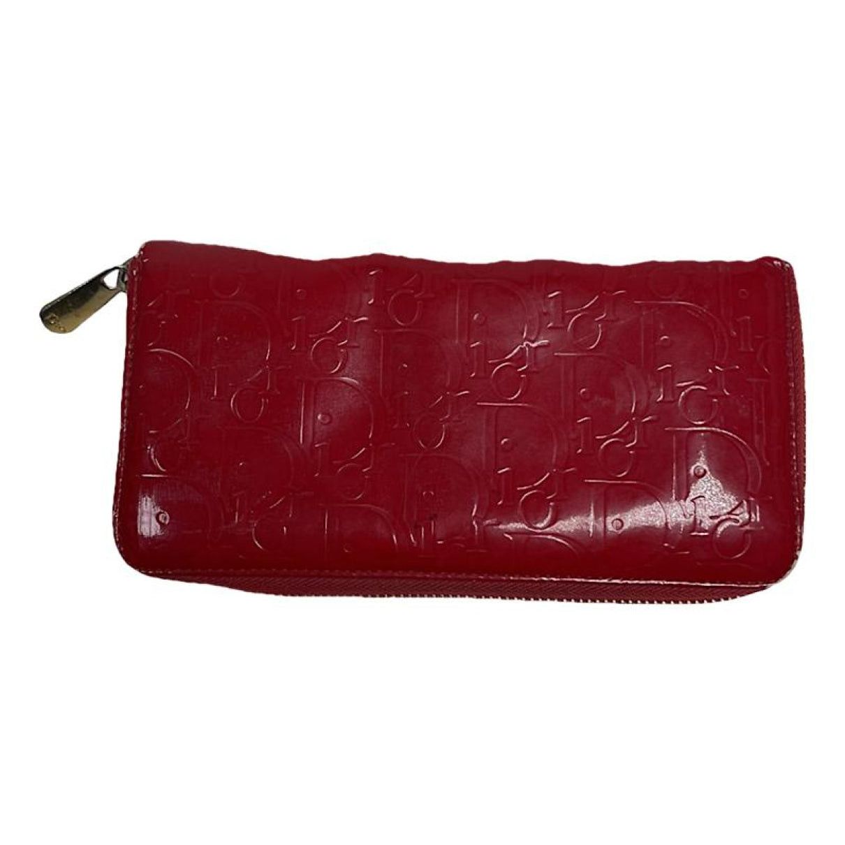 Dior Lady Red Patent Leather Wallet Size ONE SIZE - 1 Thumbnail