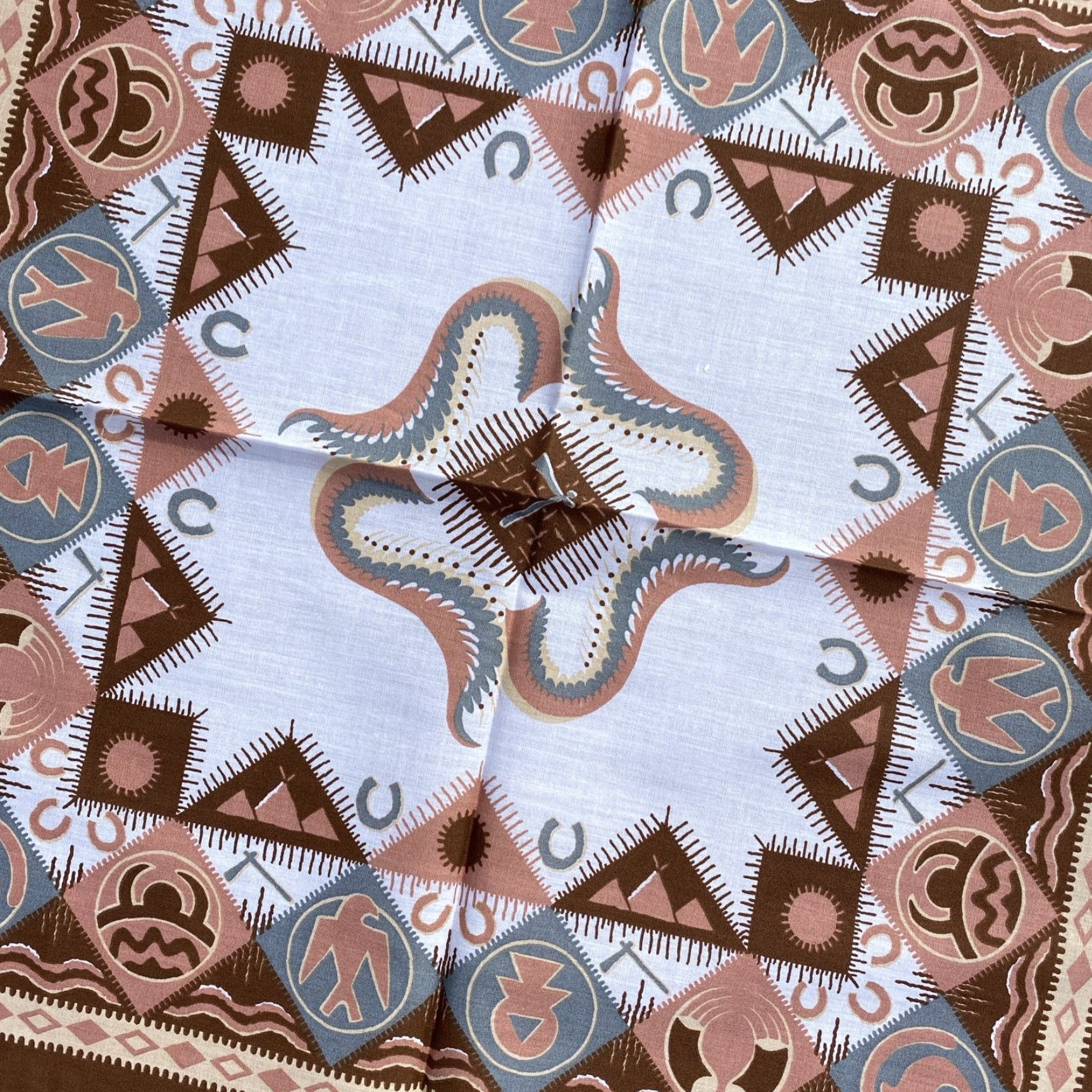 Vintage VINTAGE Wamcraft Southwestern Bandana Handkerchief Scarf Made In USA Purple Cotton OneSize Adult Unisex Size ONE SIZE - 2 Thumbnail