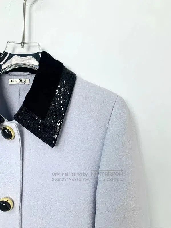 Miu Miu Miu Miu Purple XS Women's Coat . Size XS / US 0-2 / IT 36-38 - 3 Thumbnail