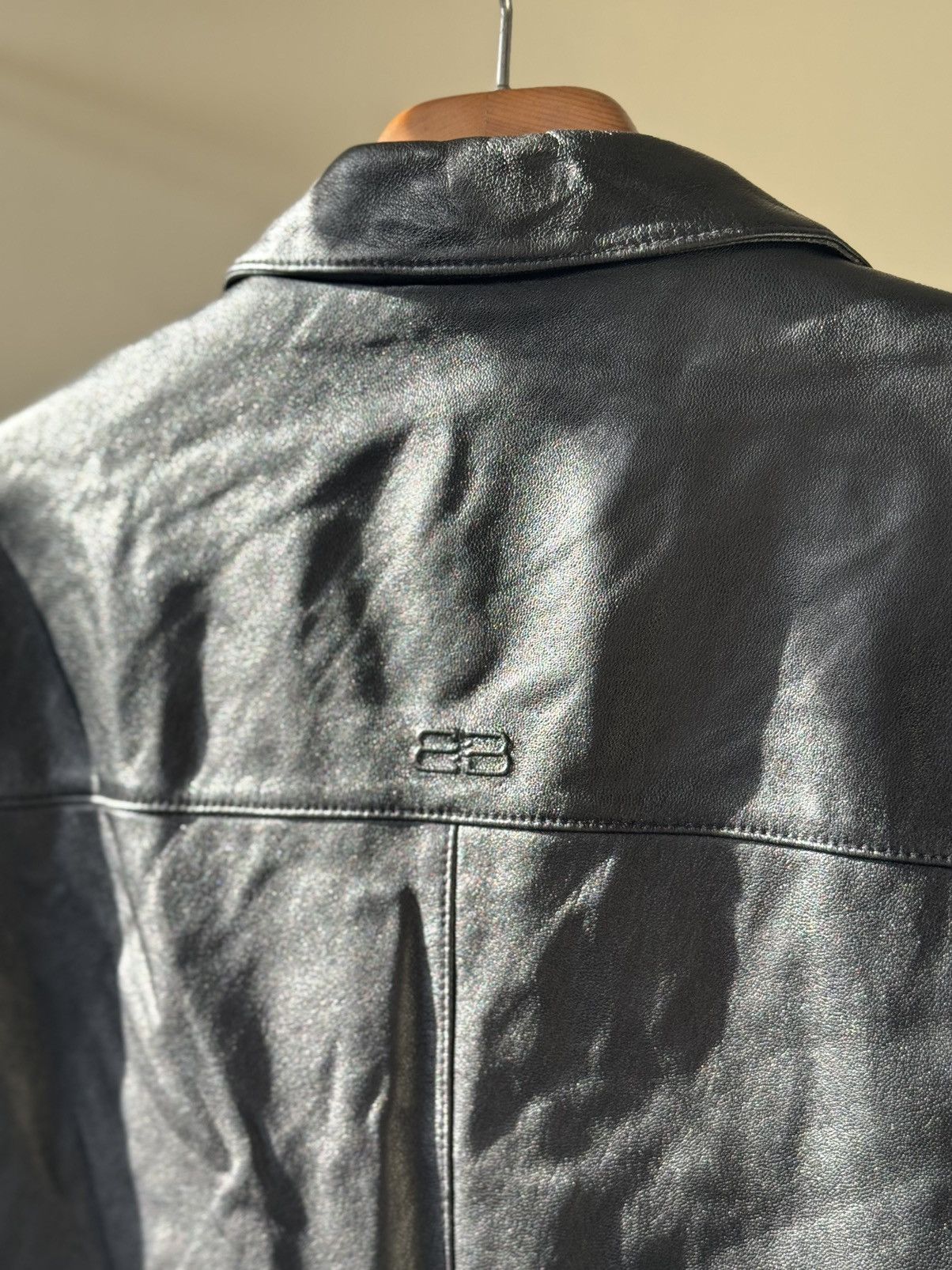 Balenciaga Balenciaga Nicolas Ghesquière Zip-Up Leather Jacket Size US XL / EU 56 / 4 - 3 Thumbnail