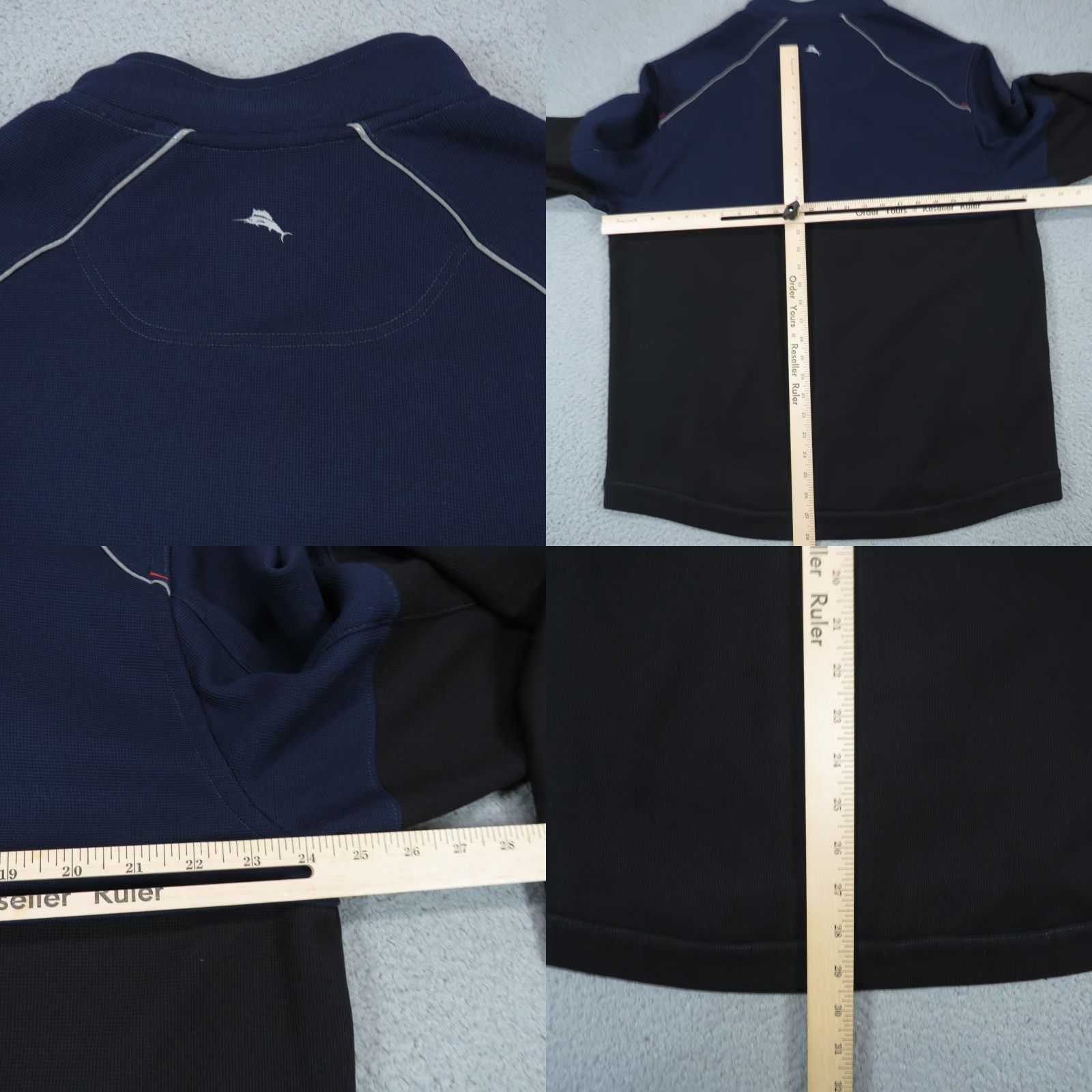 Tommy Bahama VINTAGE Tommy Bahama Sweater Mens XL Black Navy Paradise Tech Full Zip Fleece Jacket Size US XL / EU 56 / 4 - 8 Thumbnail