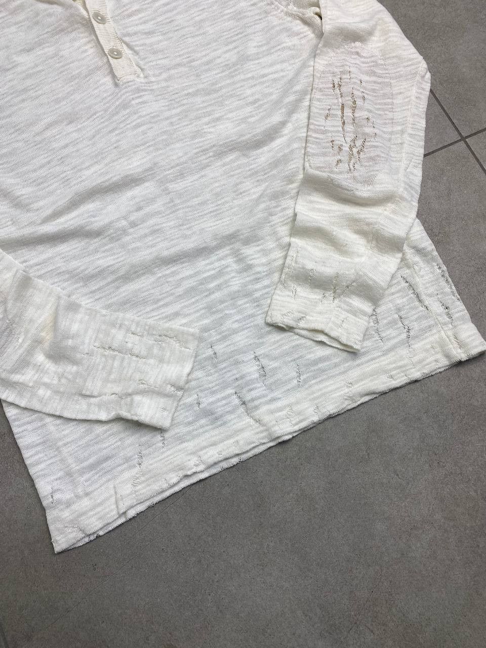 Daniele Alessandrini GREY Daniele Alessandrini Distressed Cotton Light Sweater Size US M / EU 48-50 / 2 - 5 Thumbnail
