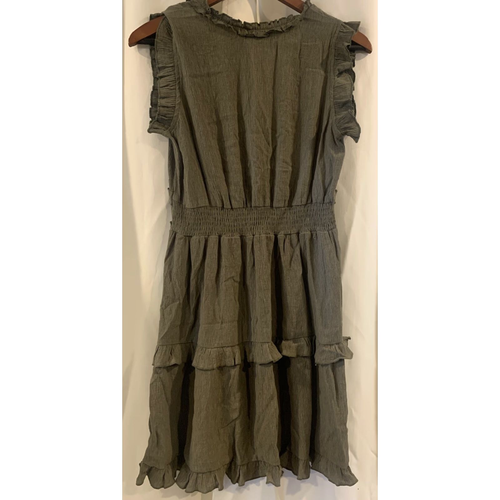 Vintage PINCH Green Mini Dress Tiered Sleeveless L Women Casual Party/Cocktail Short Dress Womens Size L / US 10 / IT 46 - 3 Thumbnail