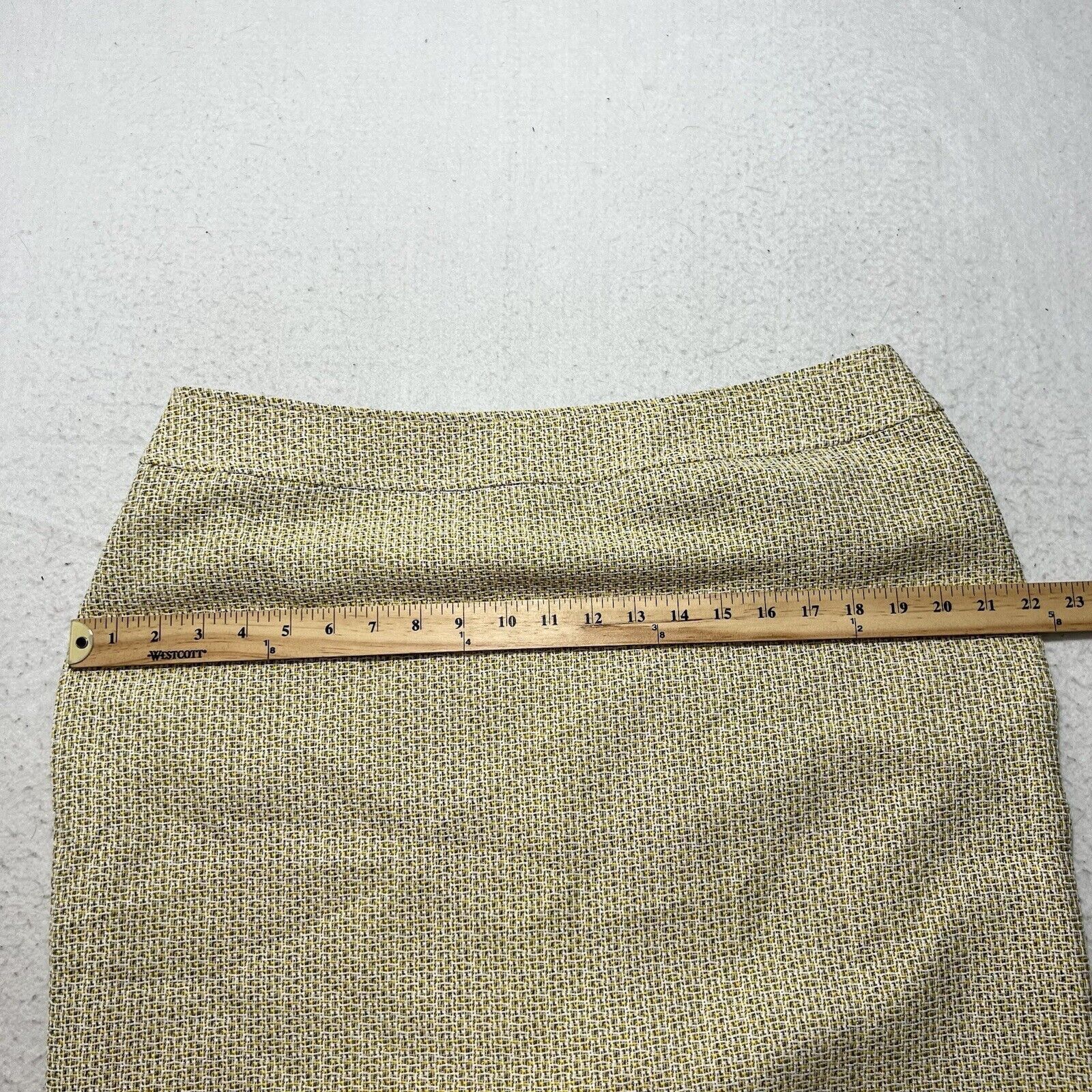 Other Tahari 16 Straight Pencil Skirt Yellow Glitter Sparkle Lined Size 38" / US 16 / IT 52 - 10 Thumbnail