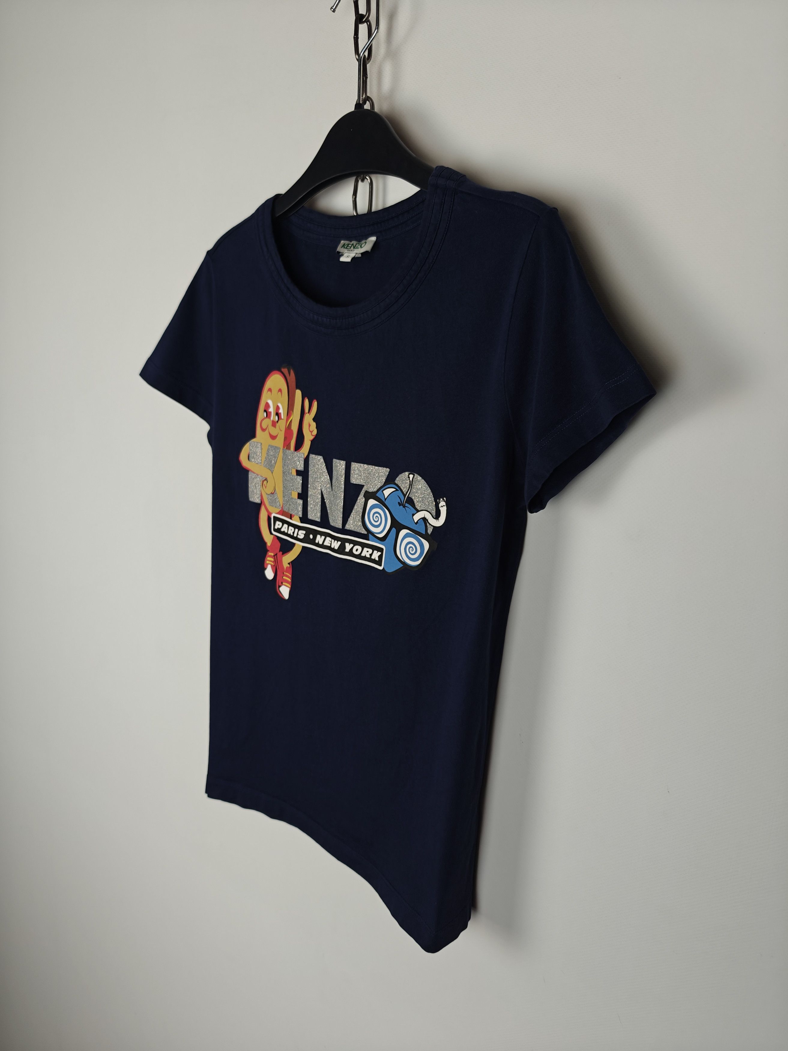Kenzo Kenzo Paris T-Shirt Crewneck Hot Dog Logo Navy size M Size S / US 4 / IT 40 - 5 Thumbnail
