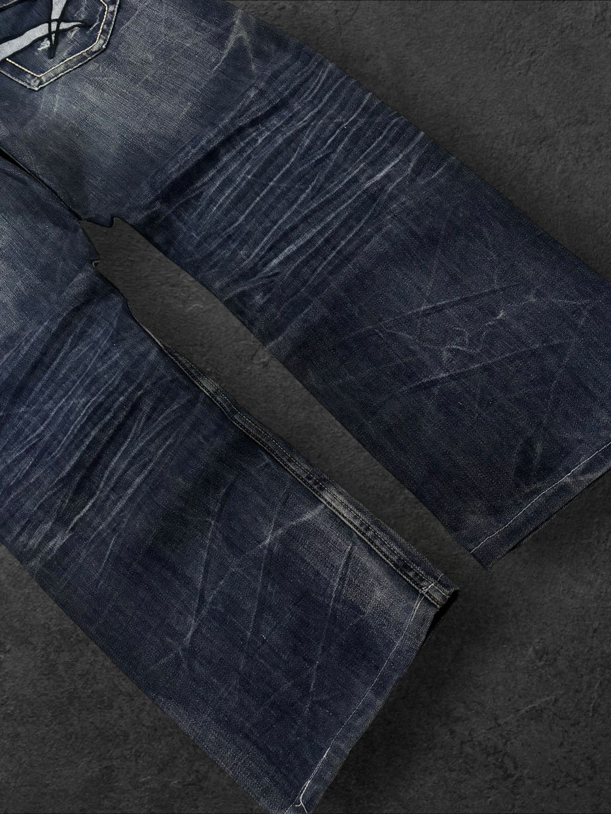 If Six Was Nine Grunge Japan Oririn Diamond Studded Embroidery Distress Jean Size US 32 / EU 48 - 6 Thumbnail