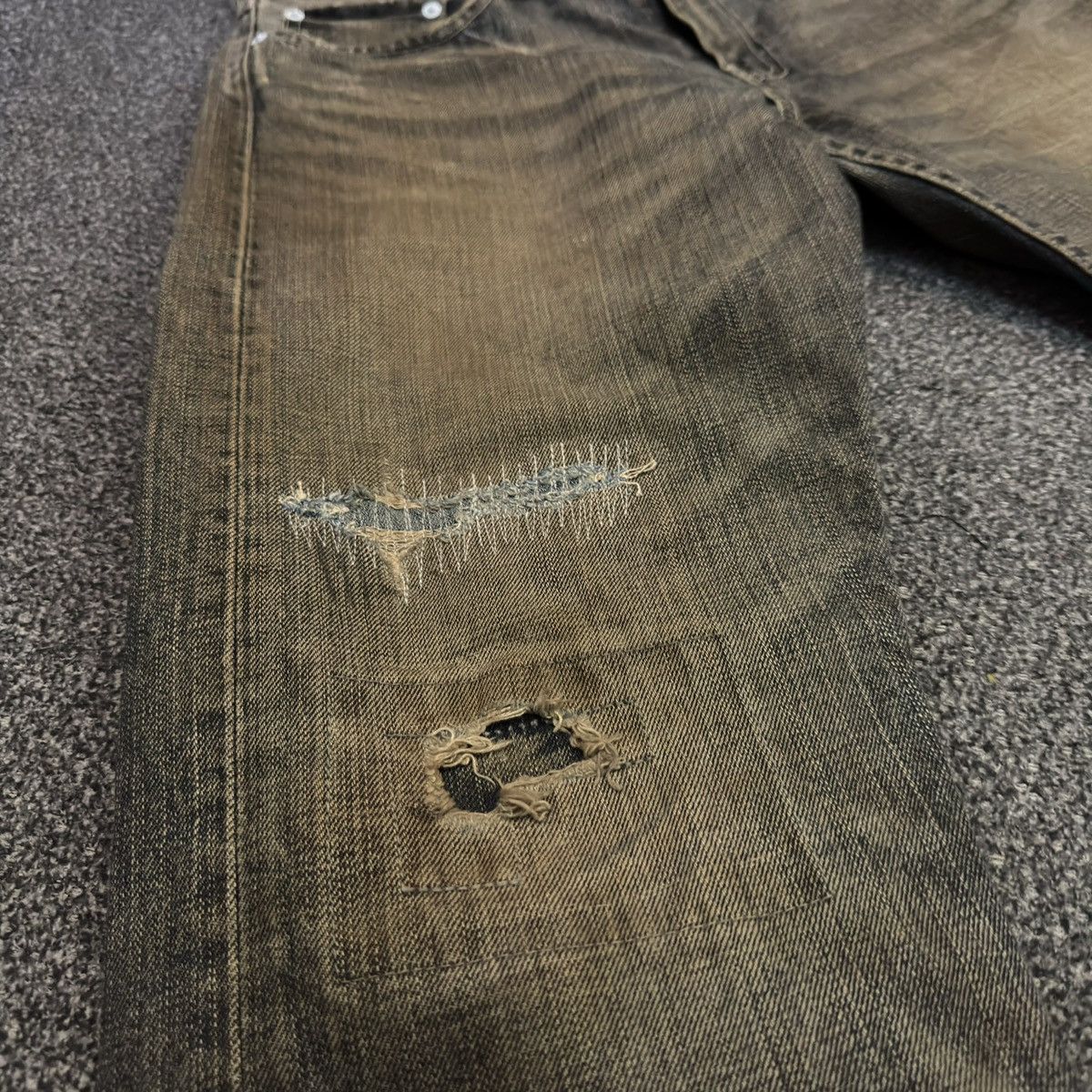 Engineered Garments × Levi's Vintage Y2K Levis 505 Statement Piece Mud Wash Grunge Denim Size US 32 / EU 48 - 7 Thumbnail