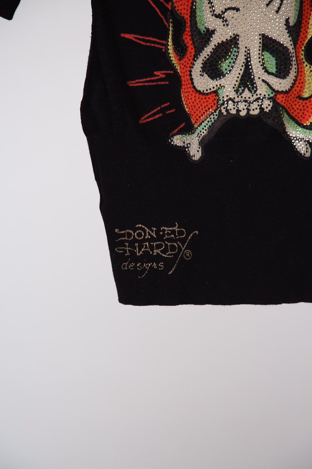 Christian Audigier × Ed Hardy Ed Hardy Dress Hoodie Flames Size XS / US 0-2 / IT 36-38 - 3 Thumbnail