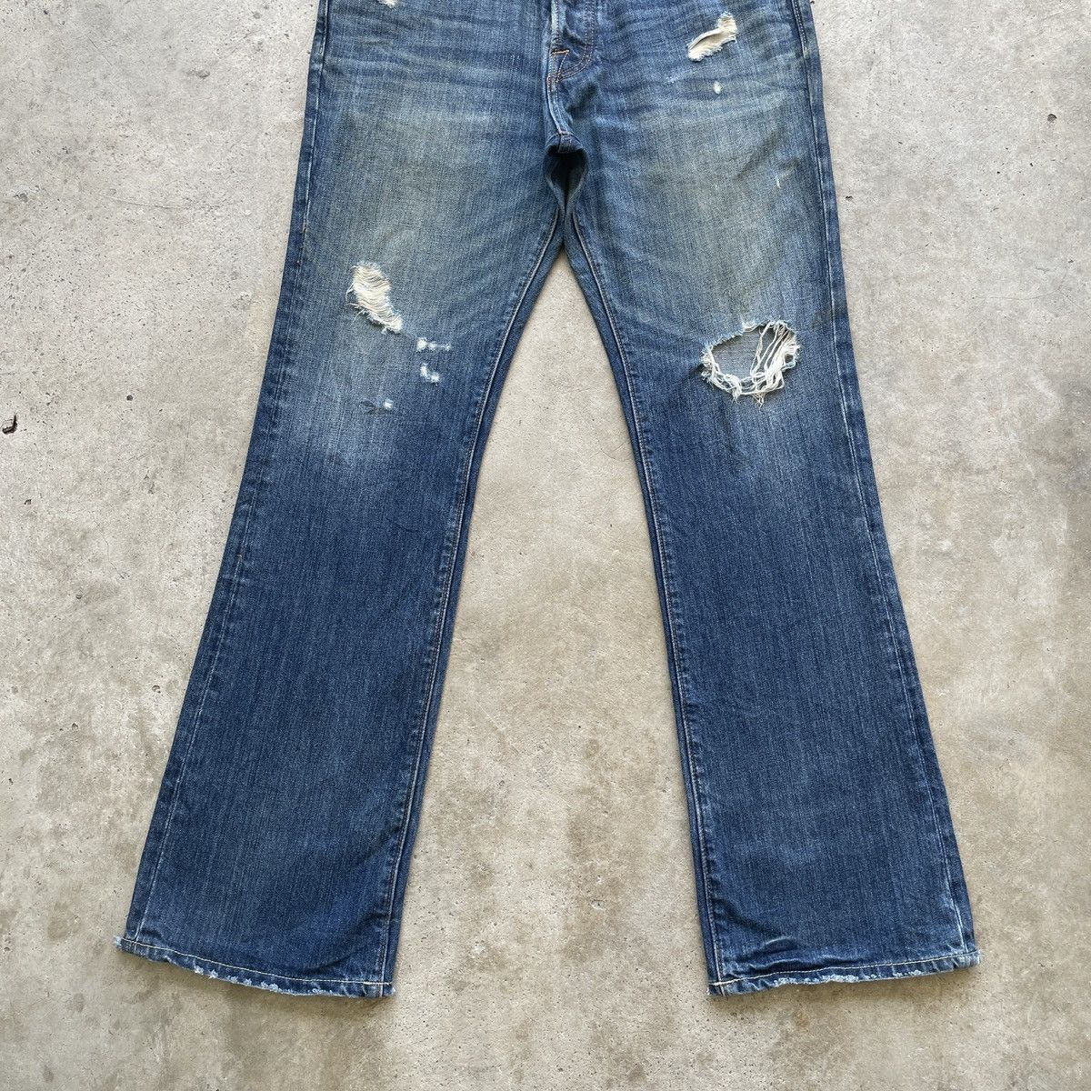 Abercrombie & Fitch × Jean × Vintage Vintage A&F BOOTCUT Denim Distressed FLARE Jeans Pants W32 Size US 32 / EU 48 - 4 Thumbnail