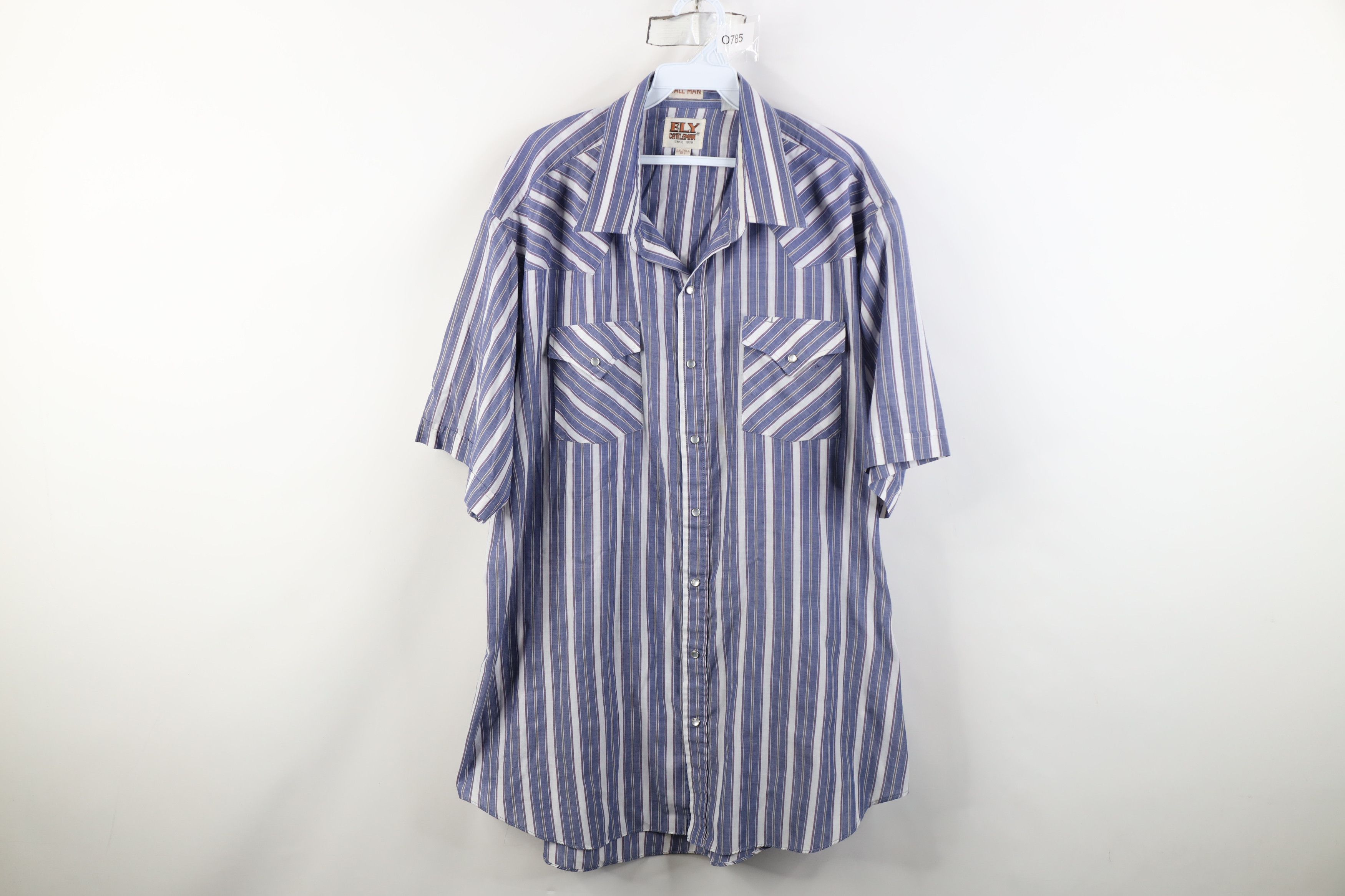 Vintage Vintage 90s Streetwear Rodeo Cowboy Striped Button Shirt Size US XXL / EU 58 / 5 - 1 Thumbnail