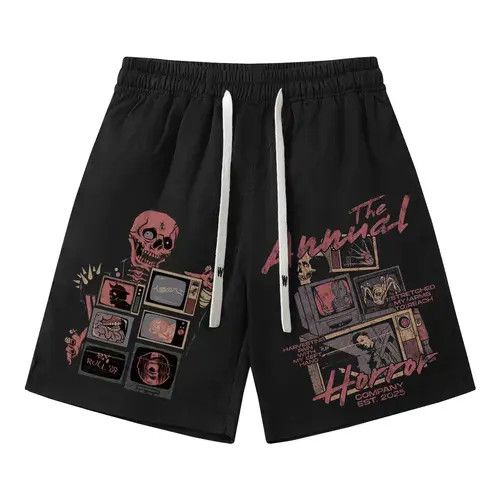 VIBE Vintage High Street Hip Hop Loose Fit Denim Shorts Size US 29 - 7 Thumbnail