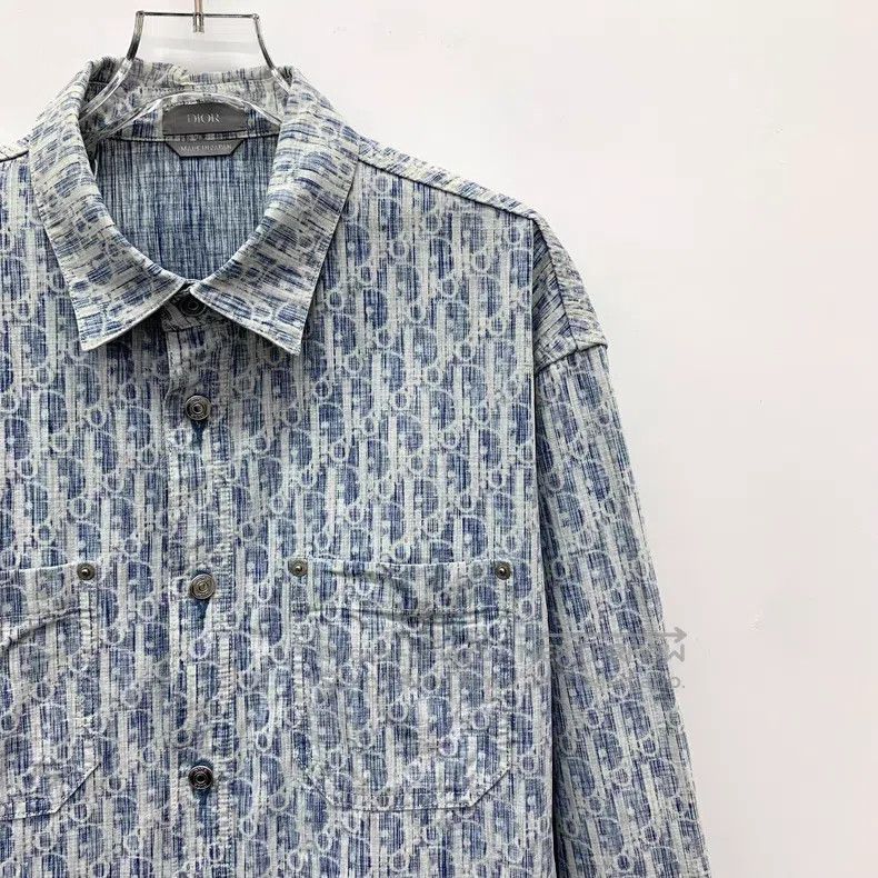 Dior Dior Blue logo jacquard full print cotton lapel single-bre Size US XS / EU 42 / 0 - 3 Thumbnail
