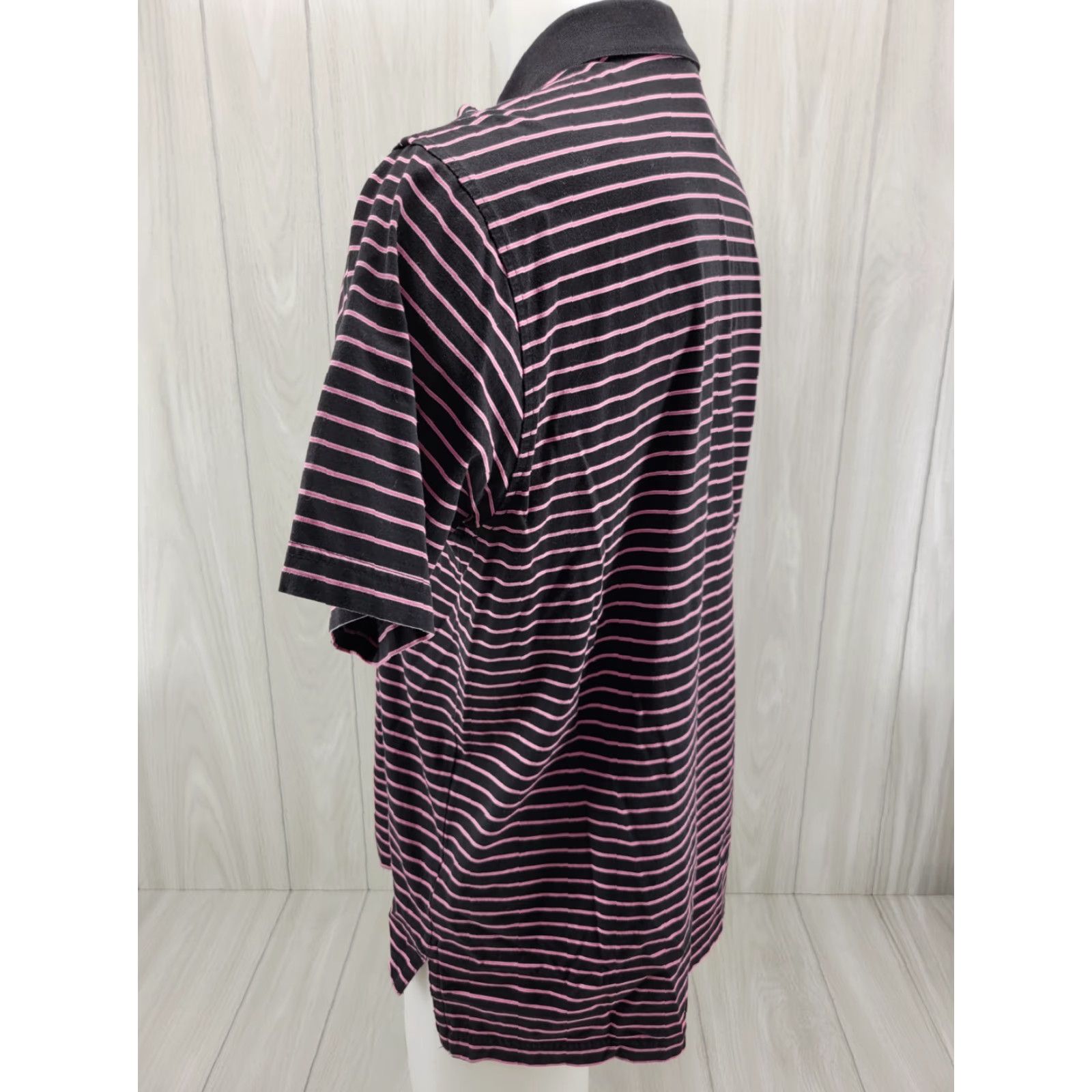 Peter Millar Peter Millar Polo Shirt Mens Striped Slim Casual Short Sleeve Sz M Medium Black Pink Comfort Summer Size US M / EU 48-50 / 2 - 7 Thumbnail
