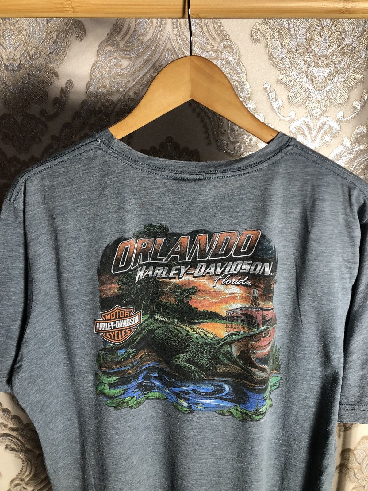 Harley Davidson VERY RARE HARLEY DAVIDSON MOTORCYCLE DOUBLE PRINTED 90s Y2K Size US XL / EU 56 / 4 - 6 Thumbnail