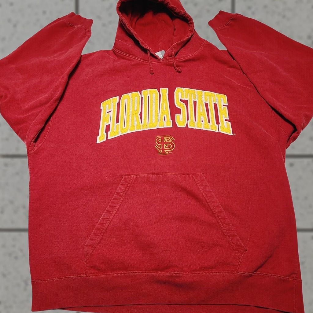 Vintage VINTAGE Florida State Seminoles Hoodie Sweatshirt Men 2XL Heavyweight FSU Crew Neck Pockets Size US XXL / EU 58 / 5 - 1 Thumbnail