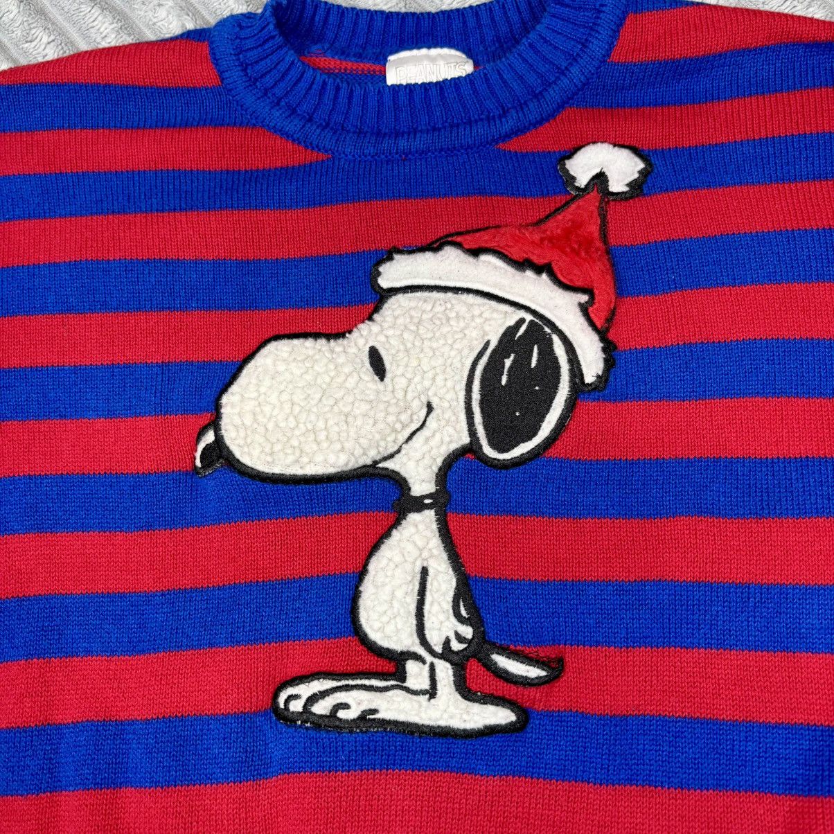 Peanuts PEANUTS Girls Youth Size XS Holiday Sweater Red/Blue Size XS / US 0-2 / IT 36-38 - 2 Thumbnail