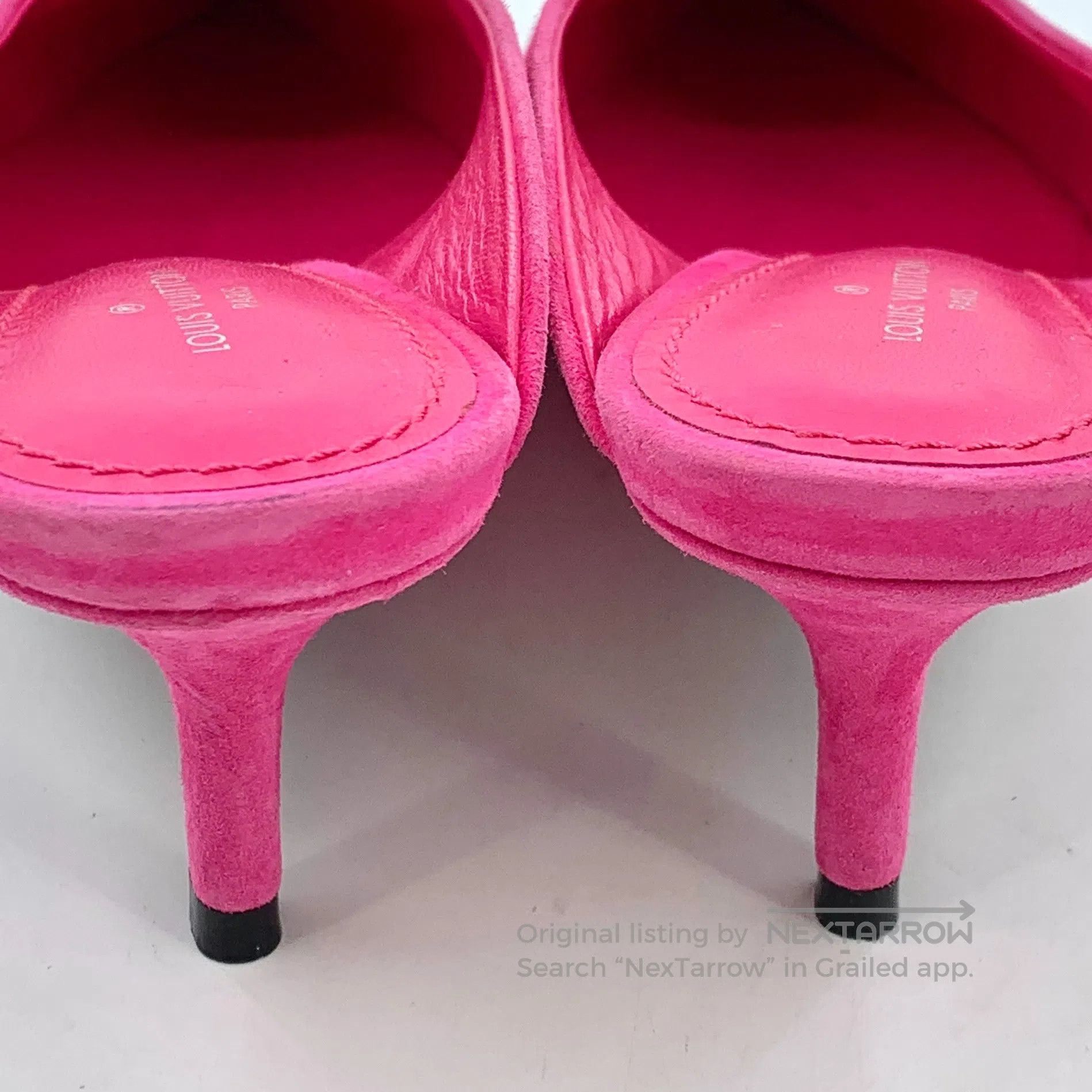 Louis Vuitton Louis Vuitton Pink pointed toe studded logo design stilett Size US 4.5 / IT 34.5 - 9 Thumbnail
