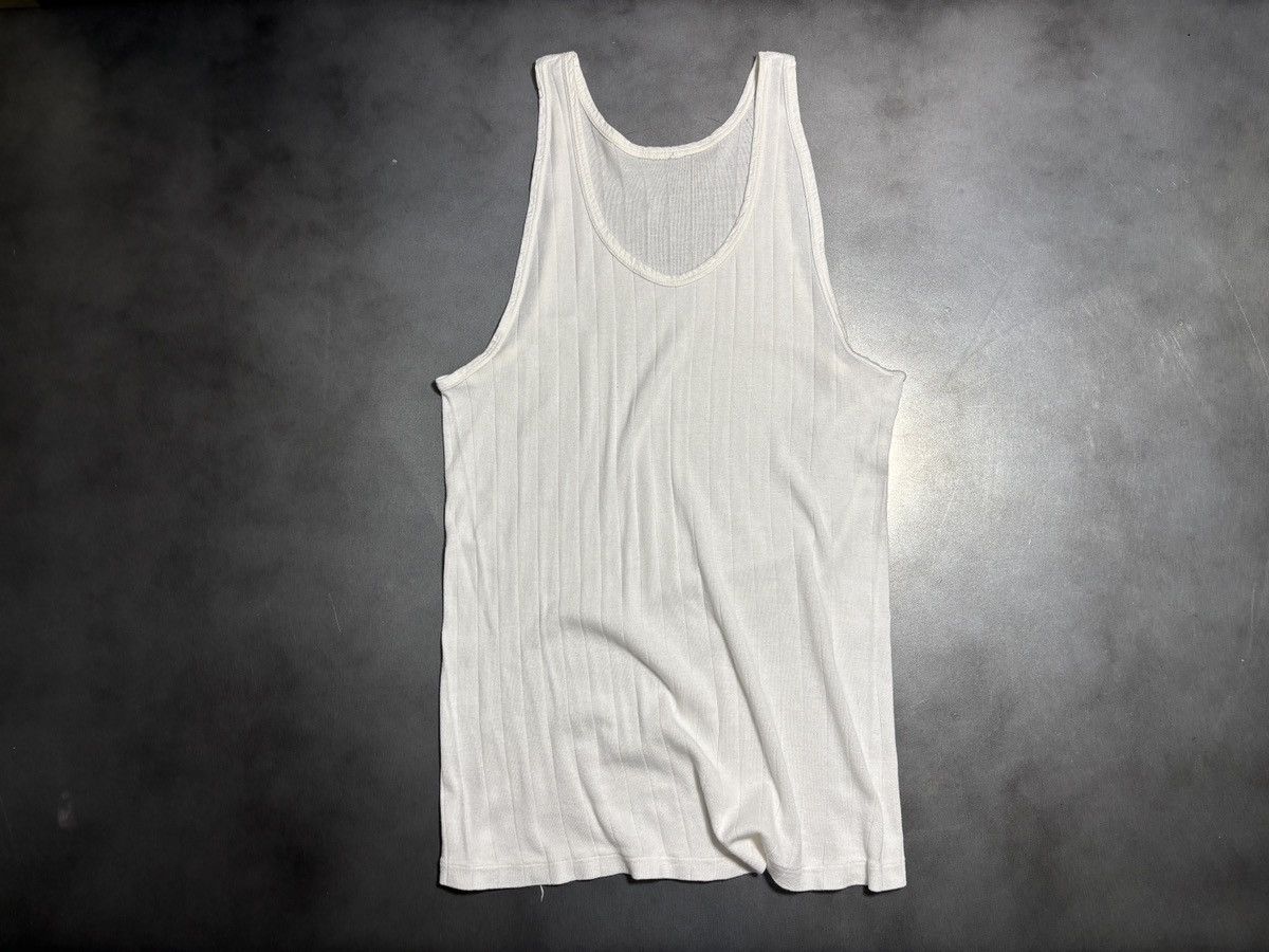 Vintage 1990s Vintage Tank Top Ribbed Undershirt Sleeveless Blank 90 Size US S / EU 44-46 / 1 - 14 Thumbnail
