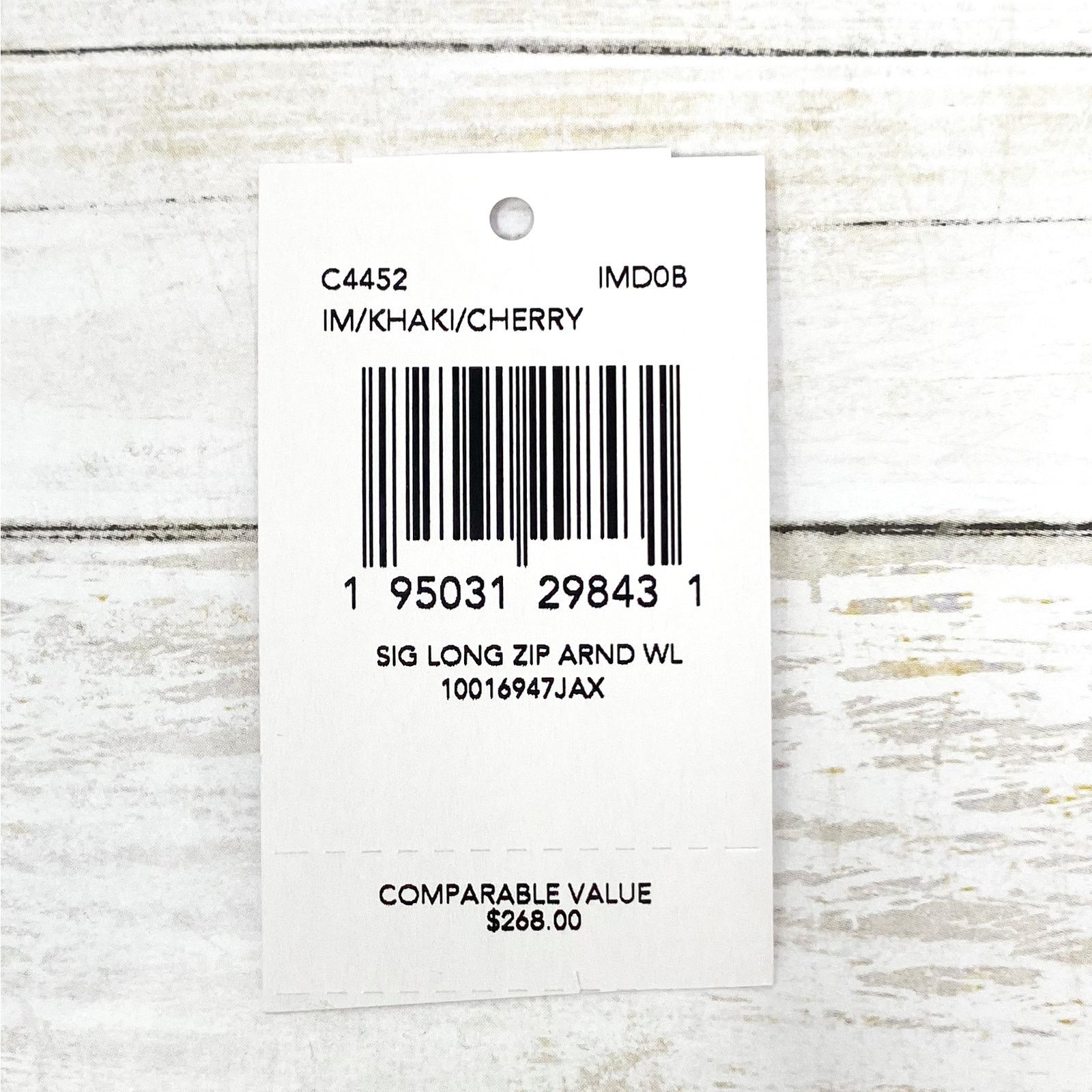 Coach Coach Long Zip Around Wallet in Signature Canvas Khaki C4452 Size ONE SIZE - 5 Thumbnail
