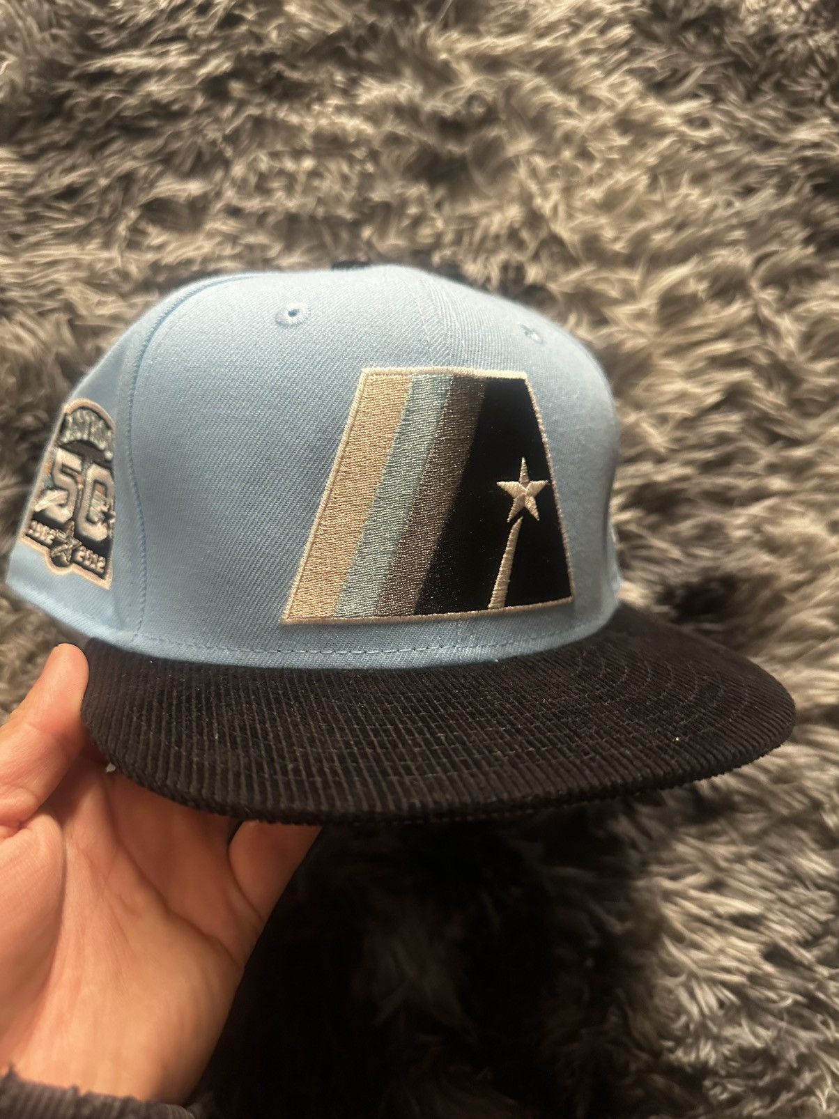 New Era × Other Astros baby blue fitted hat with side and back patch. Size ONE SIZE - 1 Thumbnail
