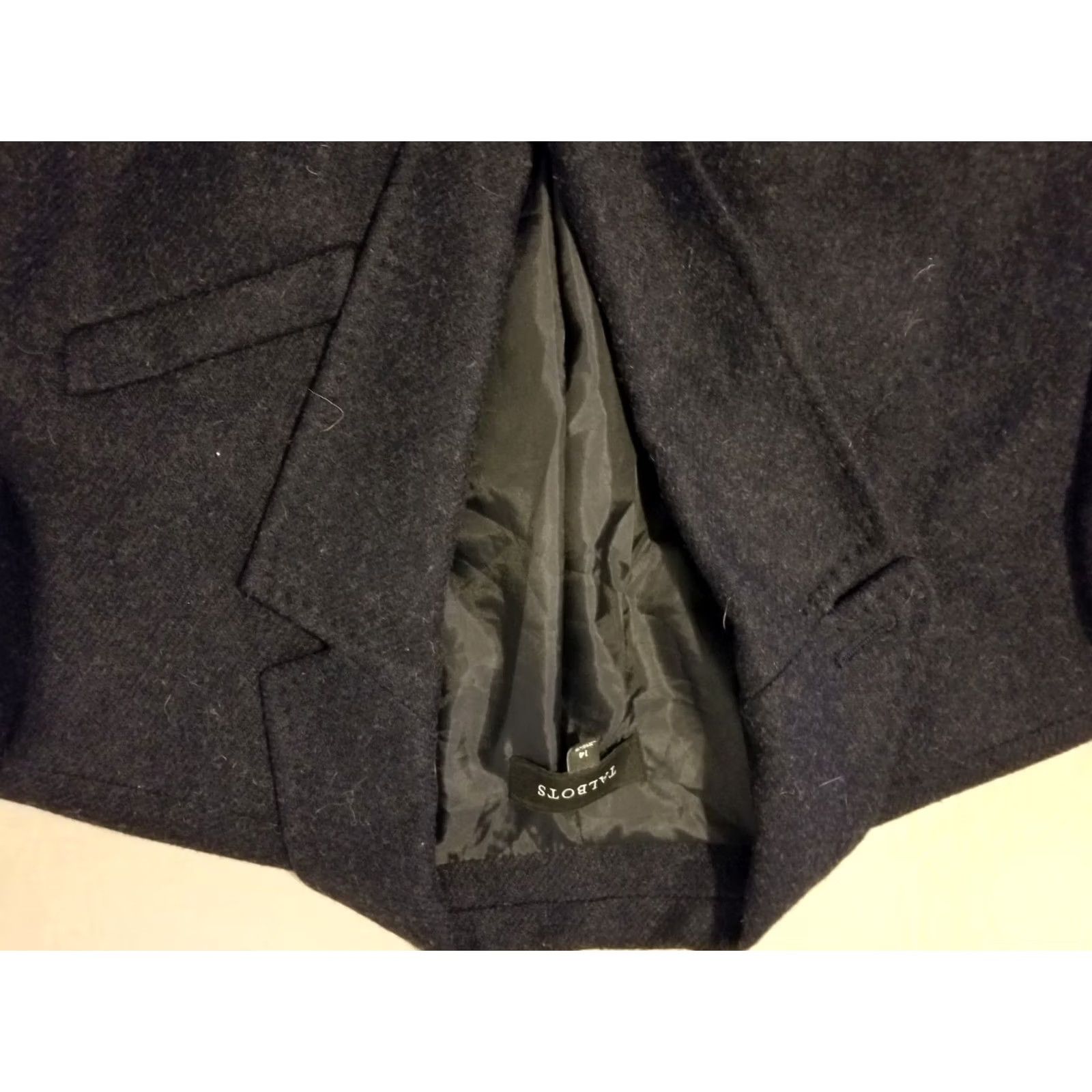 Talbots Womens Talbots Blazer Jacket Gray Wool 14 Business Casual Size XL / US 12-14 / IT 48-50 - 2 Thumbnail