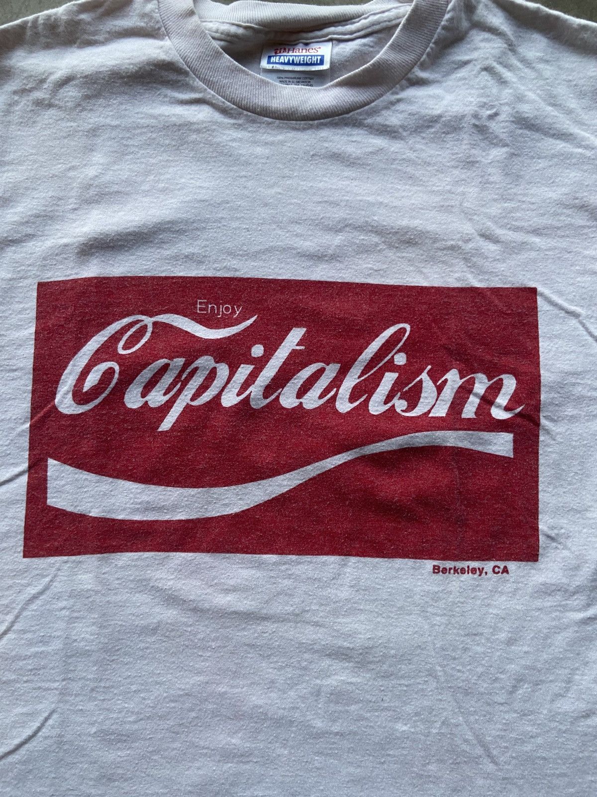 Vintage Hanes Heavyweight Vintage “Enjoy Capitalism” tee. Size US XS / EU 42 / 0 - 2 Thumbnail